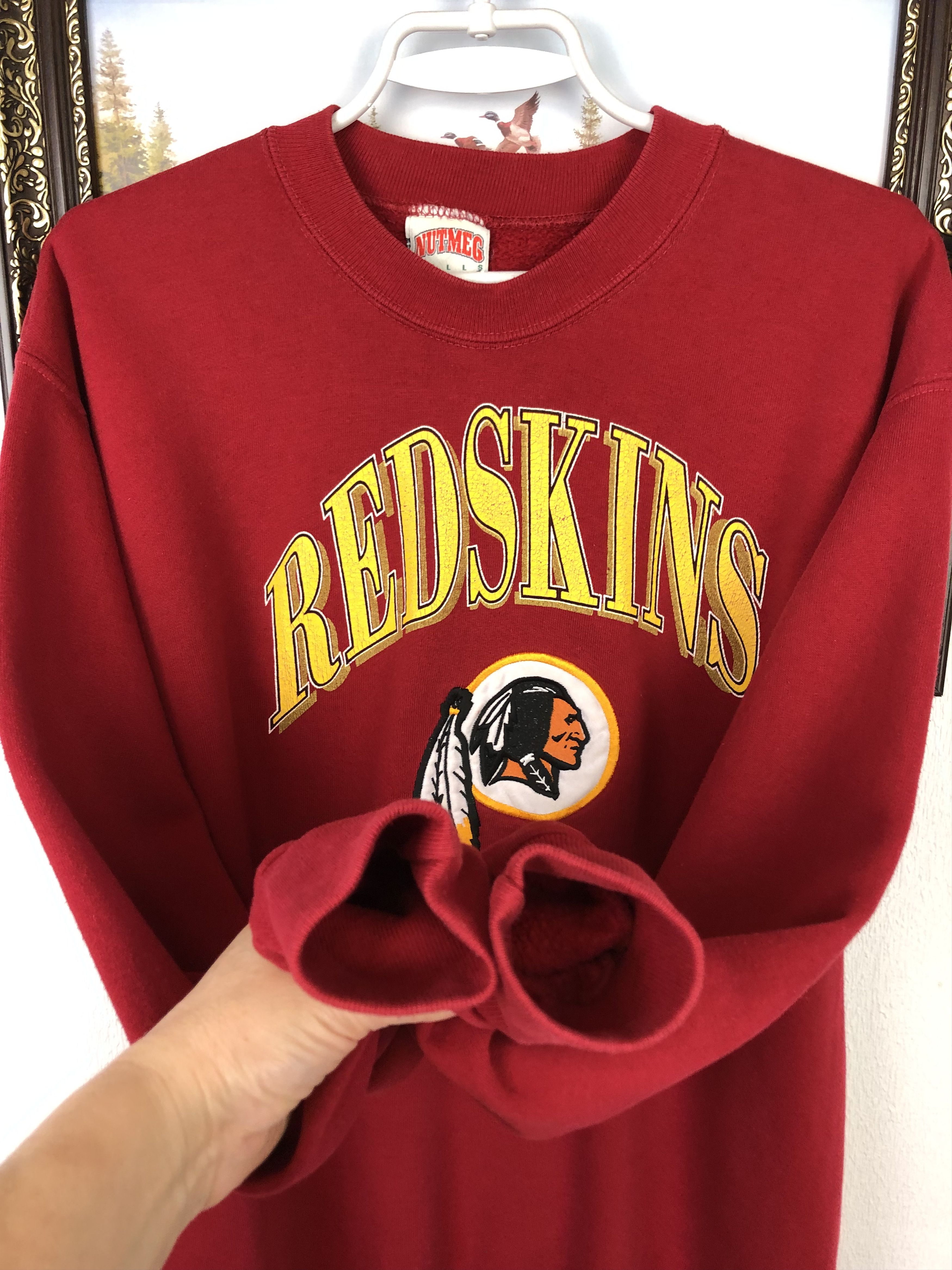 Vintage Vintage 90's NFL Washington Redskins Nutmeg Sweatshirt Mens Size US L / EU 52-54 / 3 - 5 Thumbnail
