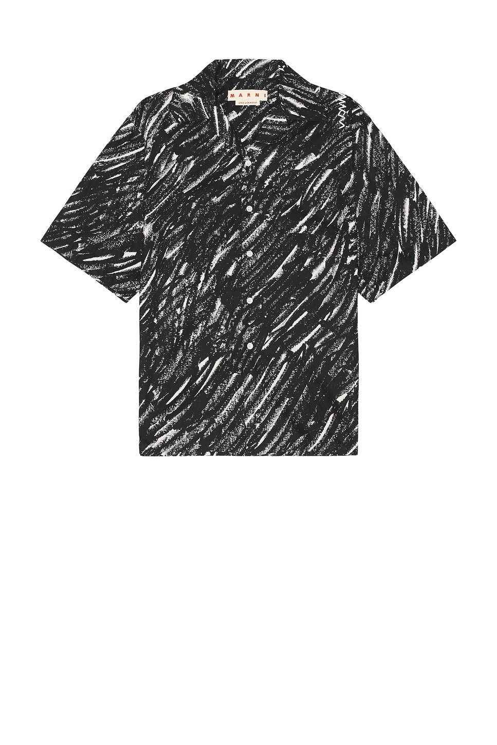 Marni o1w1db11125 Crayon Print Shirt in Black Size US XL / EU 56 / 4 - 1 Thumbnail