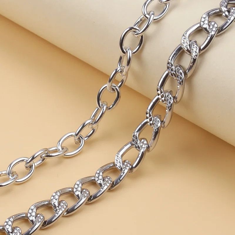 Japanese Brand Silver Double Layered Chain Pentagram Keychain Size ONE SIZE - 3 Thumbnail