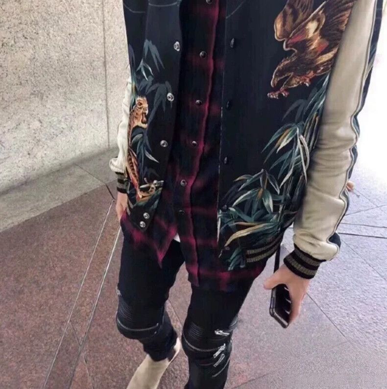 Saint Laurent Paris Saint Laurent Paris 15ss Tiger Eagle Silk Jacket-2506 Size US M / EU 48-50 / 2 - 8 Thumbnail