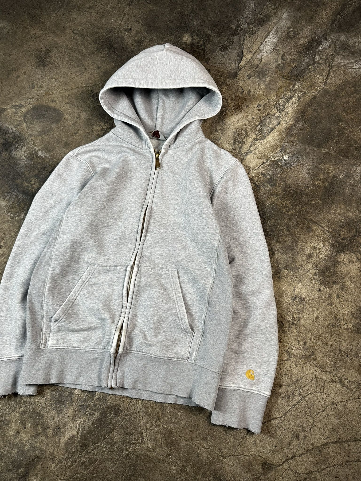 Carhartt 00s Carhartt Trashed Distressed Workwear Zip Hoodie Size US S / EU 44-46 / 1 - 3 Thumbnail