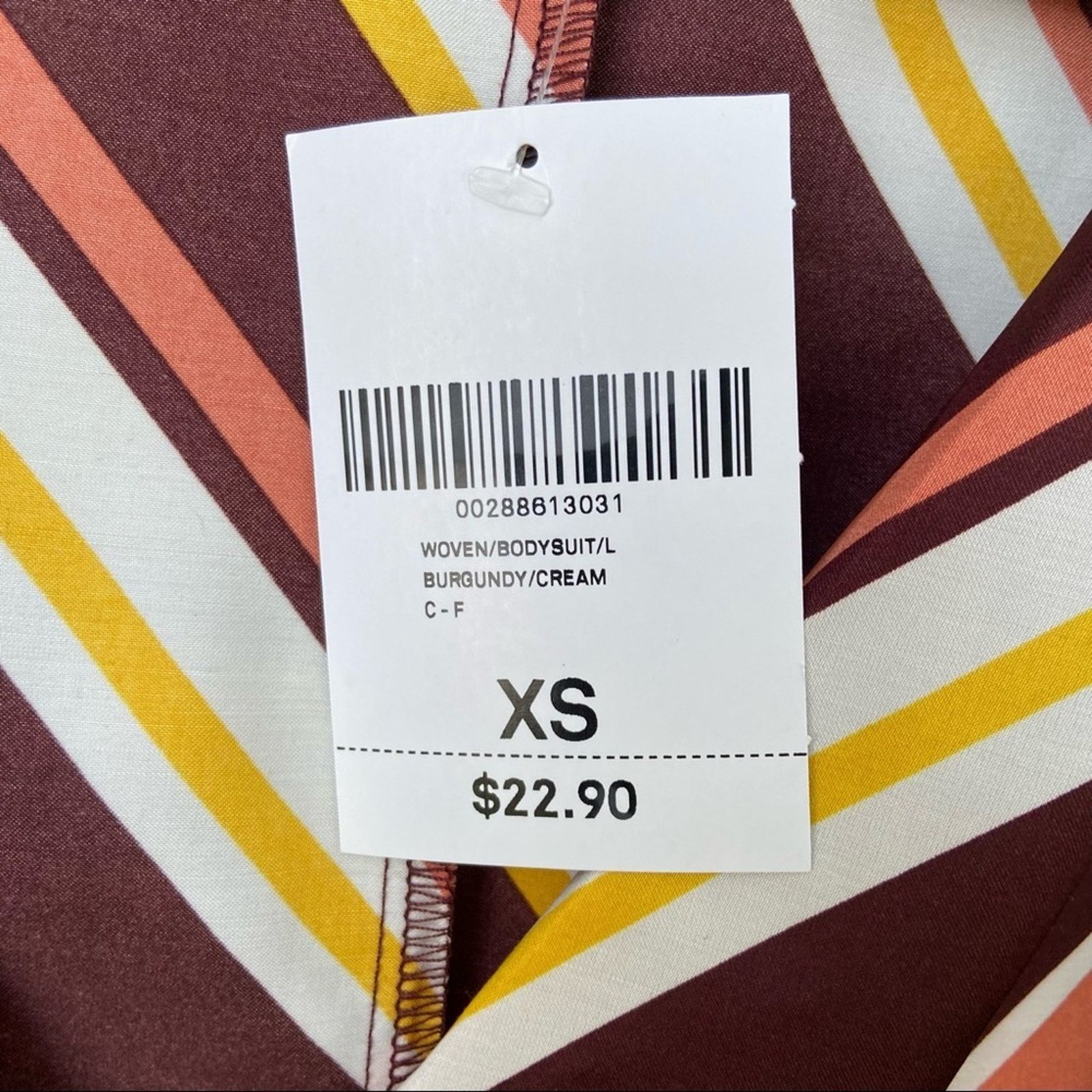 Forever 21 NWT New Forever 21 Womens XS Striped Snap Closure Bodysuit Size XS / US 0-2 / IT 36-38 - 5 Thumbnail
