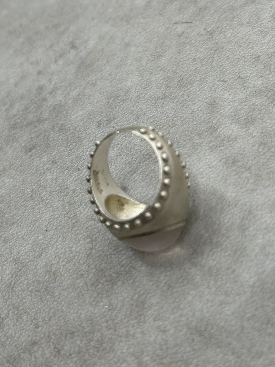 Jean Paul Gaultier 2000s Jean Paul Gaultier Clear Stone Silver 925 Ring Size ONE SIZE - 5 Thumbnail