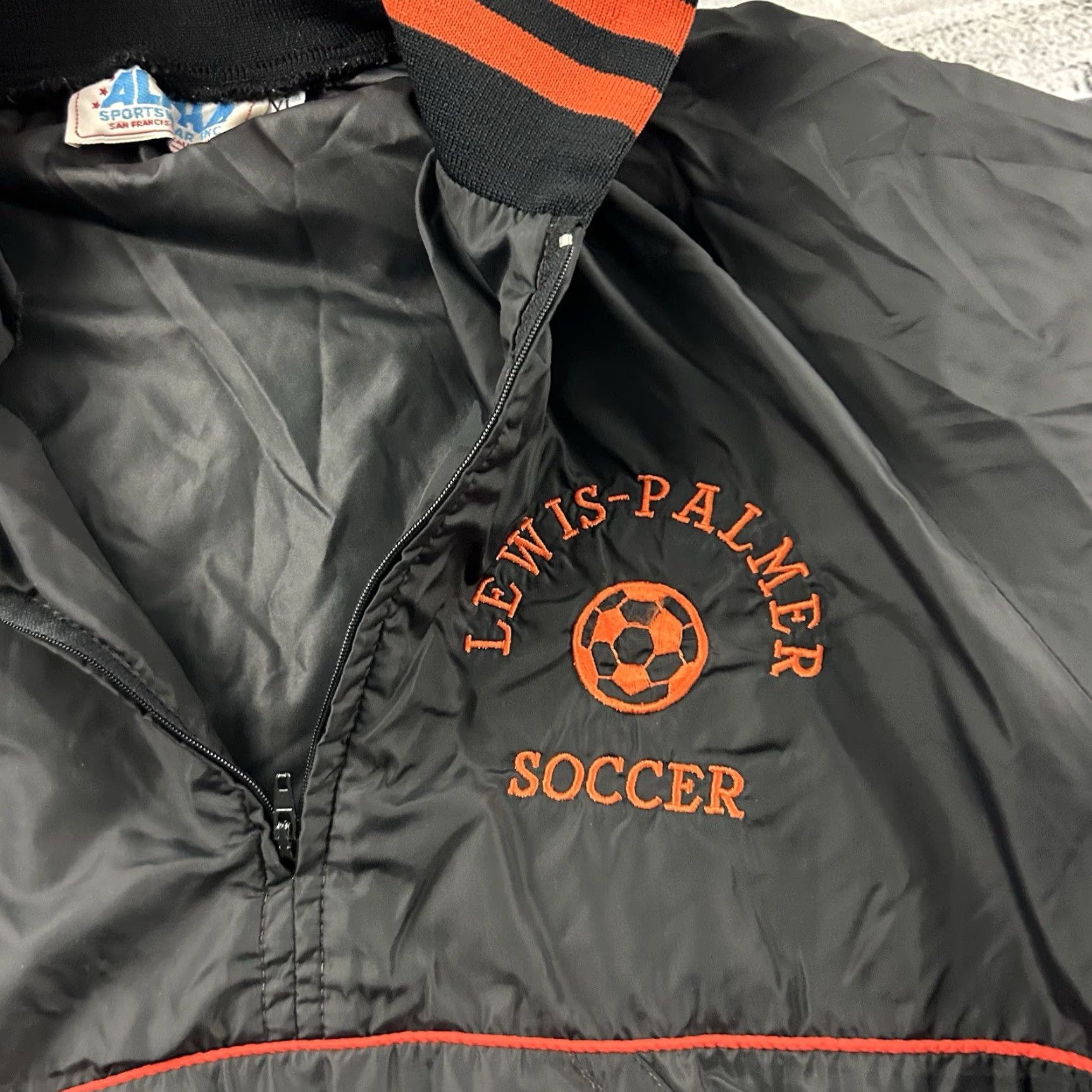 Vintage VINTAGE Lewis Palmer High School Soccer 1/4 Zip Alpha Windbreaker Jacket Men's XL Black 1/4 Zip Soccer Nike? Size US XL / EU 56 / 4 - 2 Thumbnail