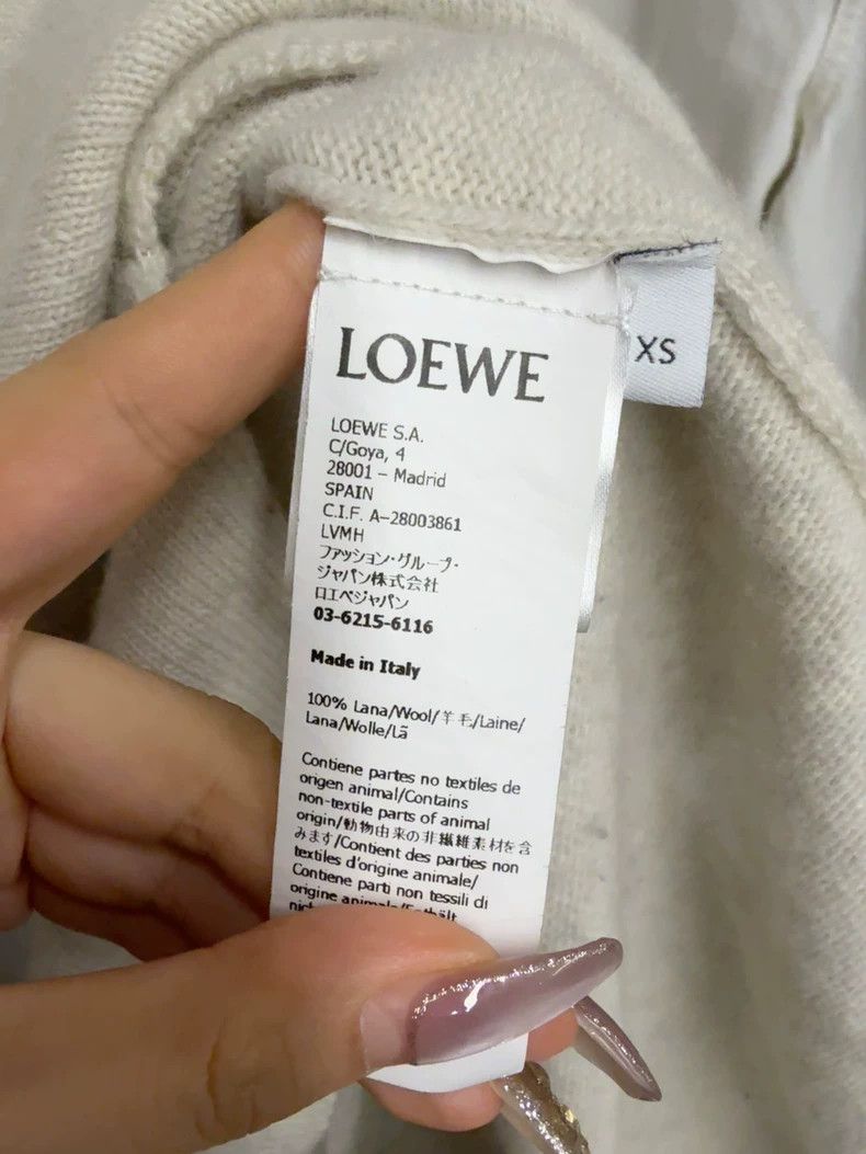 Loewe LOEWE White and gray wool sweater Size XS / US 0-2 / IT 36-38 - 3 Thumbnail
