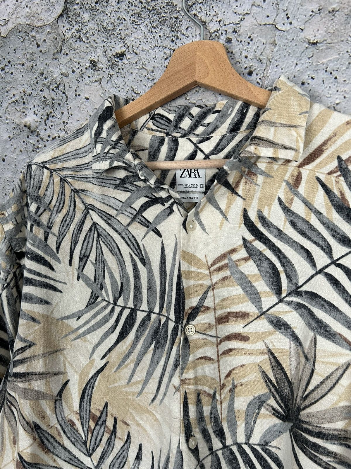 Zara Zara Hawaiian Palm Shirt Crazy Summer Hype Retro Size US L / EU 52-54 / 3 - 3 Thumbnail