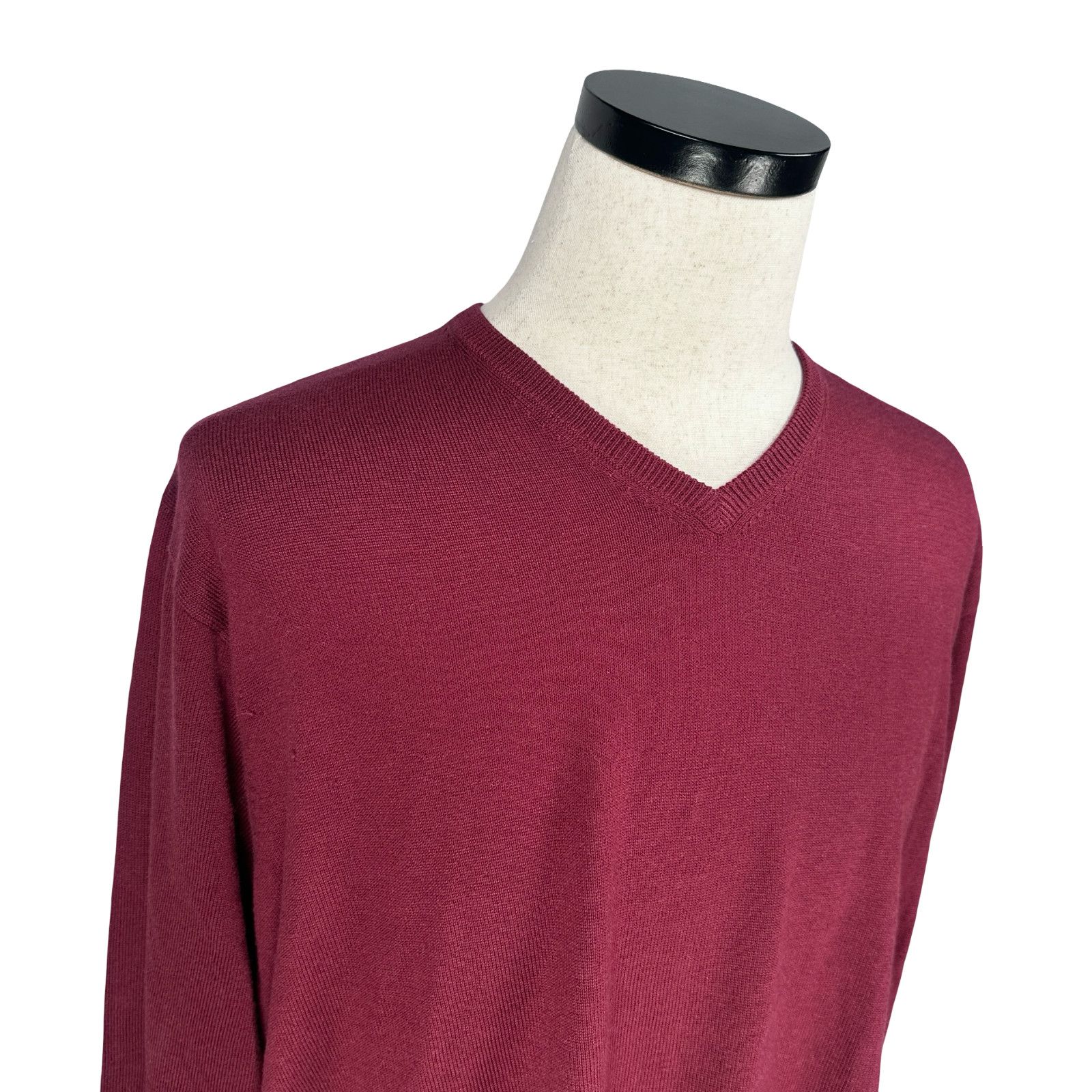 Peter Millar Peter Millar Sweater Men’s XL Burgundy Silk Cashmere V-Neck Size US XL / EU 56 / 4 - 2 Thumbnail