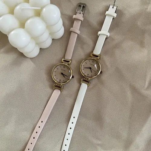 Jewelry Brown Leather Strap Classic Round Dial Wristwatch Size ONE SIZE - 5 Thumbnail