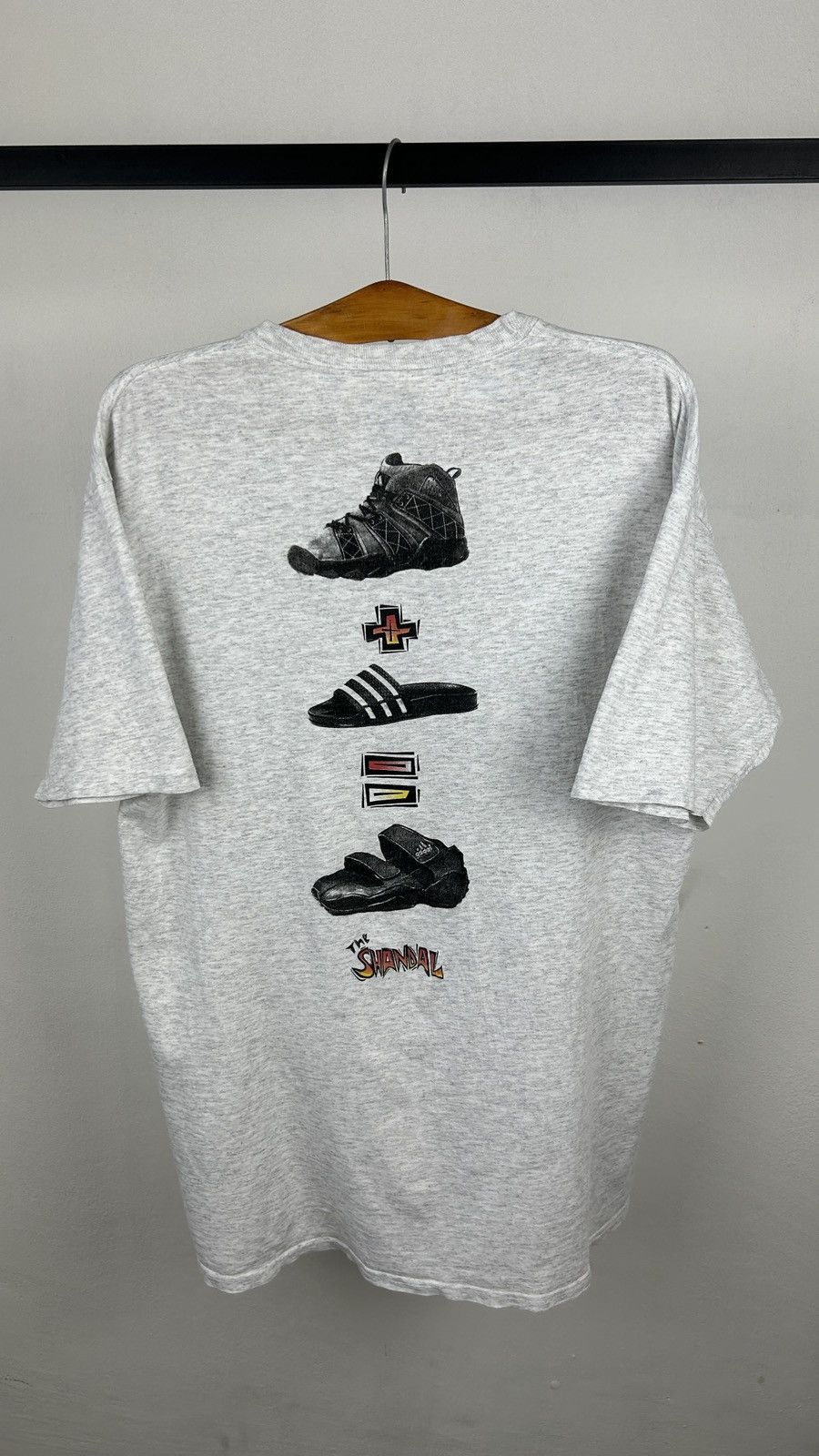 Vintage 1990s Adidas Sandal Tee Size US XL / EU 56 / 4 - 8 Thumbnail