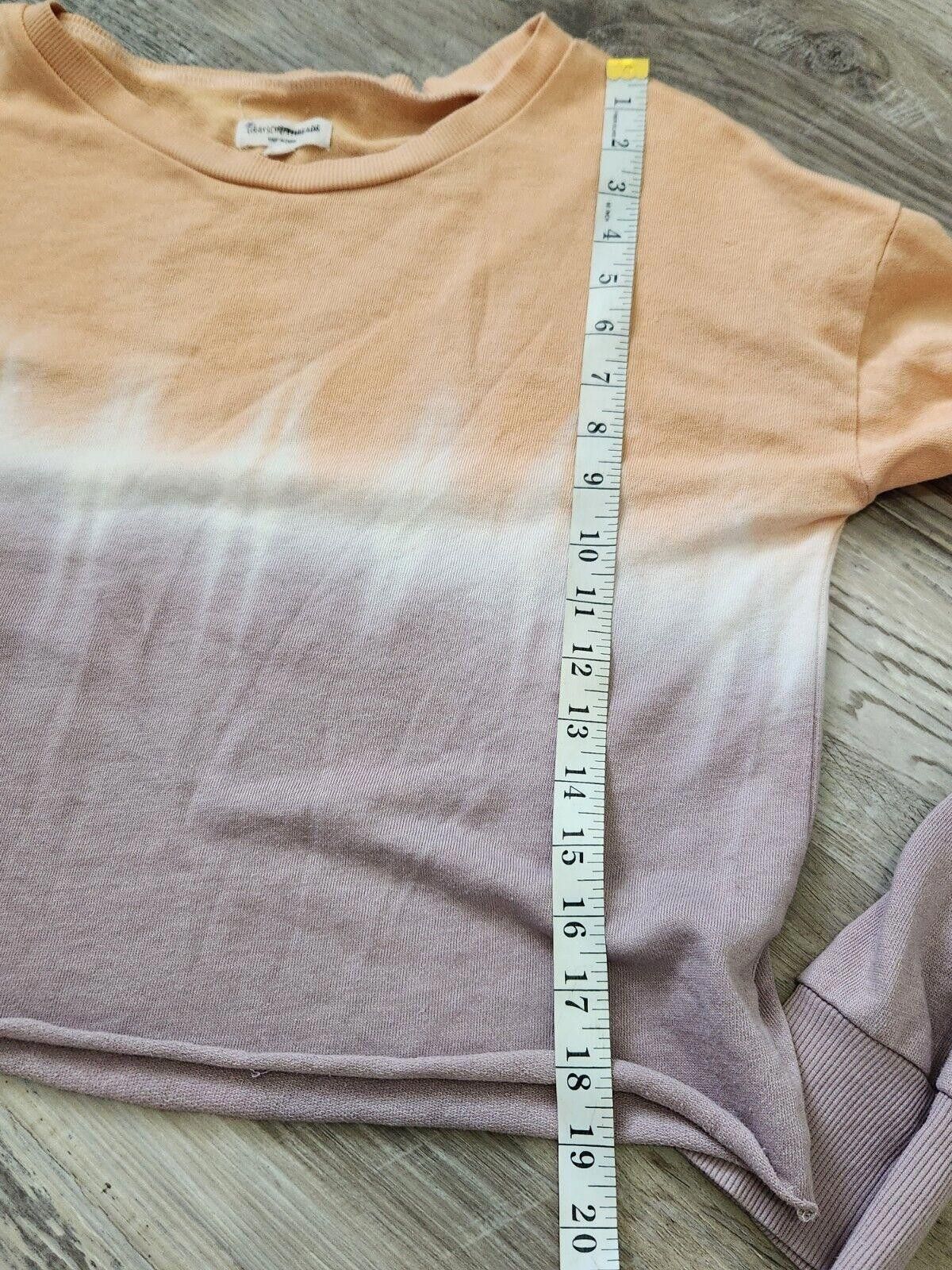 Designer Grayson Threads Crop Sweatshirt Large Ombre Orange Purple Size L / US 10 / IT 46 - 6 Thumbnail