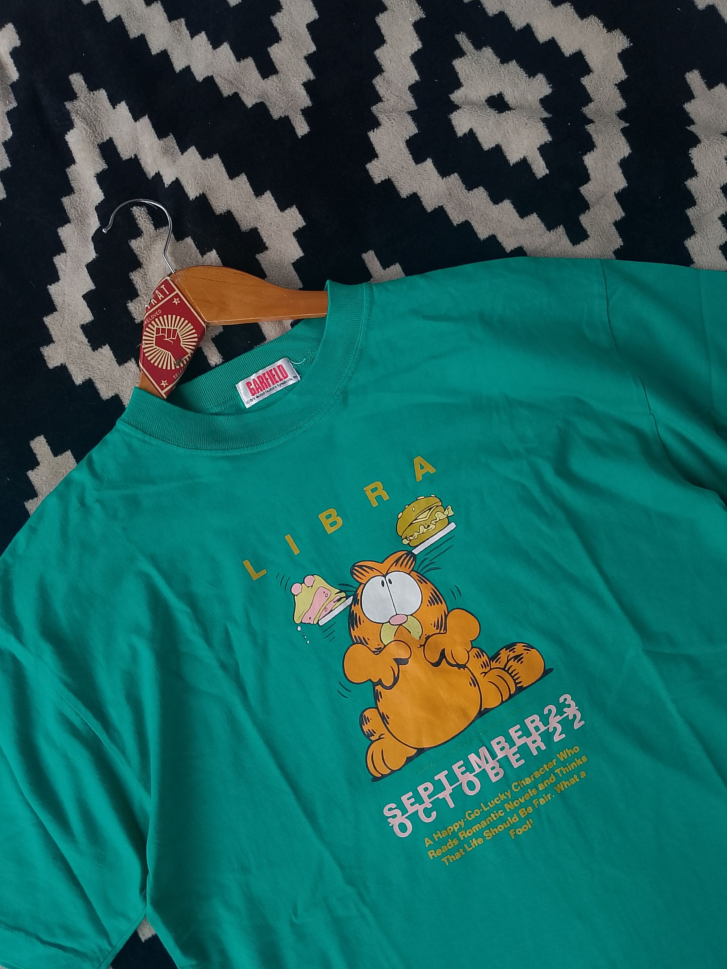 Cartoon Network Vintage Garfield Libra Zodiac Edition Cartoon T-shirt Size US M / EU 48-50 / 2 - 4 Thumbnail