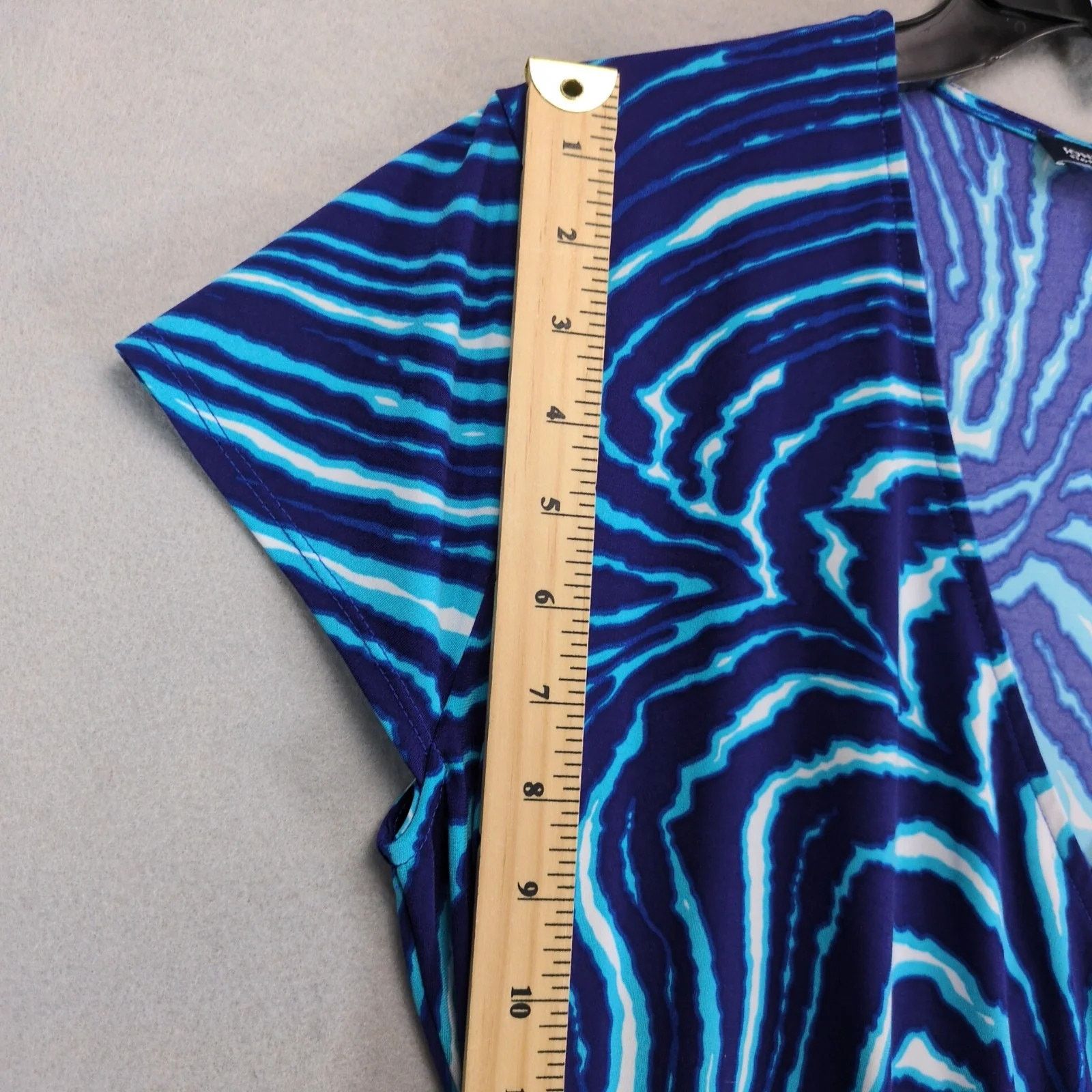 Jones New York Jones New York Signature Blue Wave V-Wrap Mini Dress L Pet Size L / US 10 / IT 46 - 8 Thumbnail