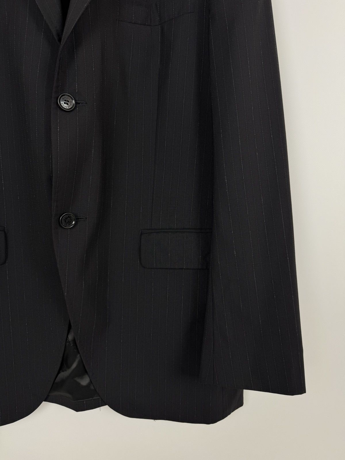 Dolce & Gabbana Dolce&Gabbana Striped Viscose Blend Classic Black Suit Size 54R - 6 Thumbnail