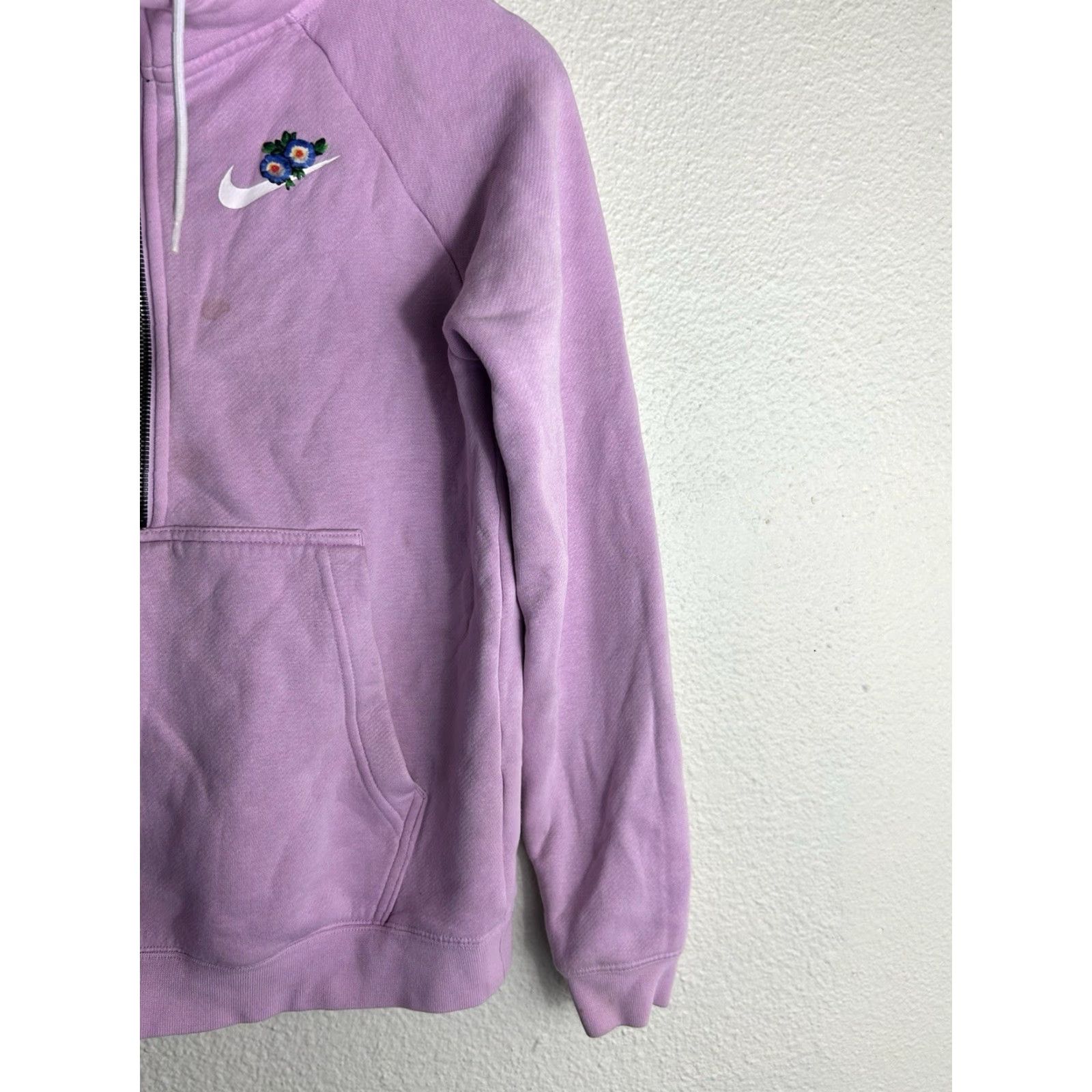 Nike Nike Sweatshirt Women XS Half Zip Floral Pink Lavender Pullover Y2K BQ8846-676 Size XS / US 0-2 / IT 36-38 - 5 Thumbnail