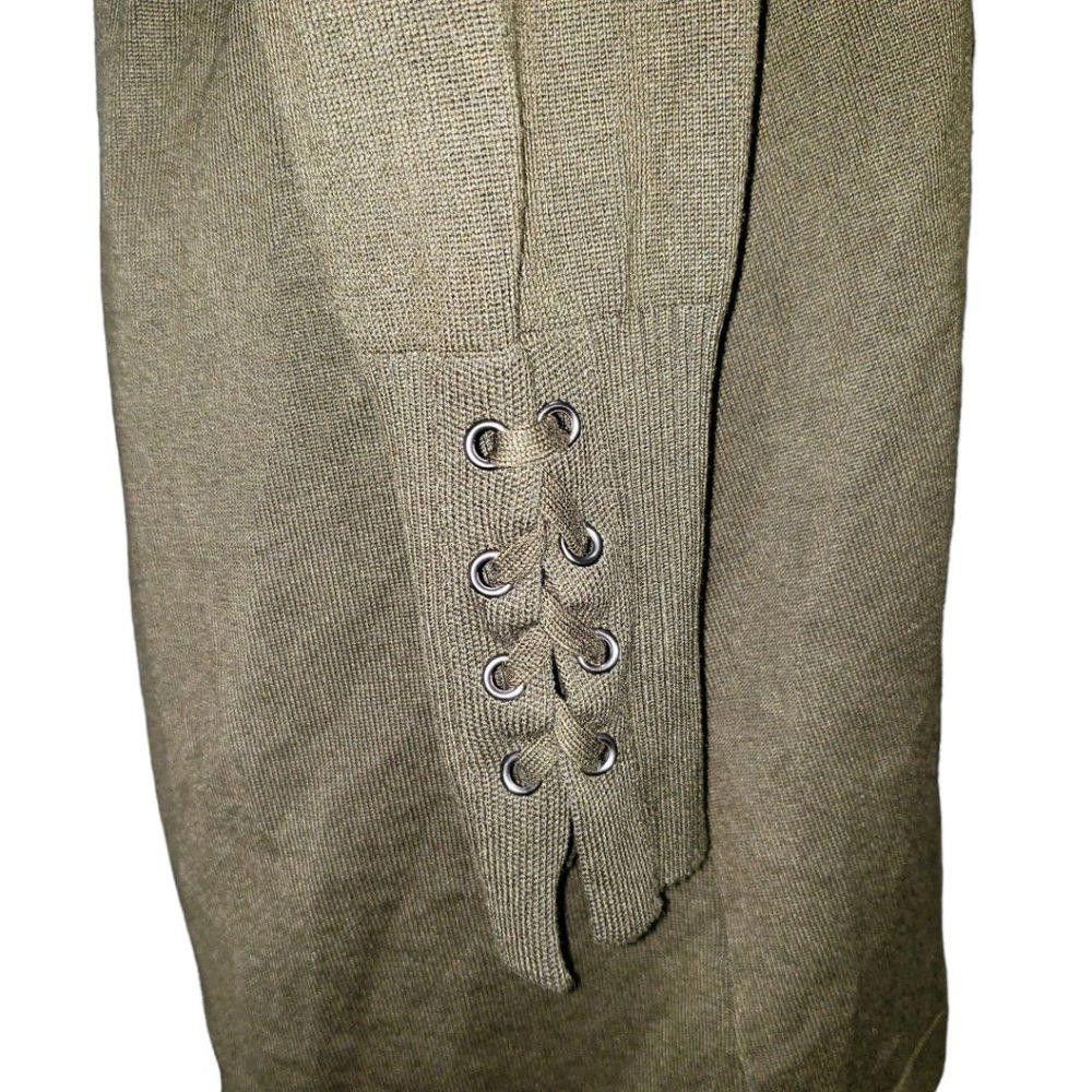 Magaschoni CT1374 Magaschoni Olive Green Ladies Open Cardigan L Size L / US 10 / IT 46 - 4 Thumbnail
