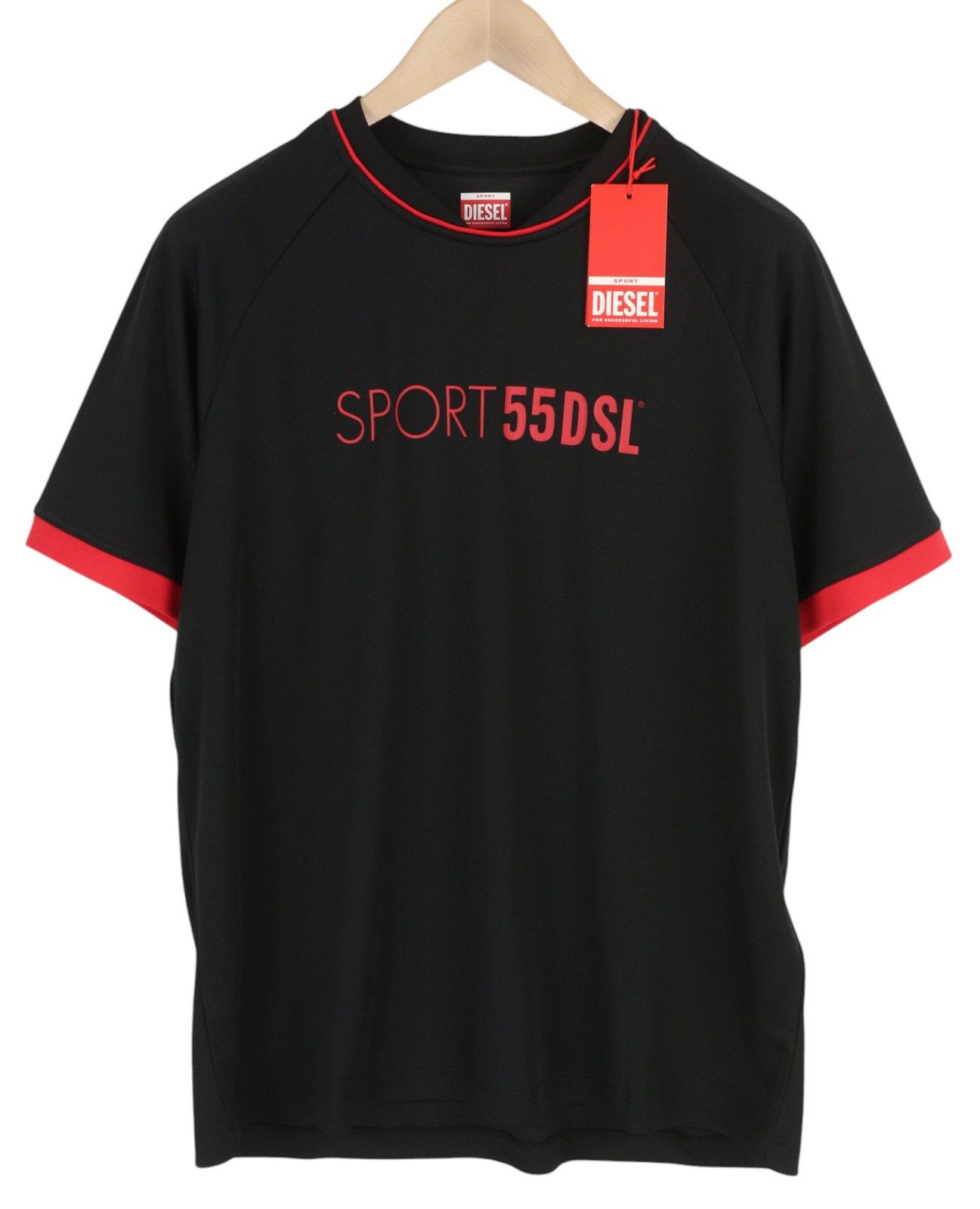 Diesel AMTEE-CROSSOON-WT15 L Black 55DSL Jersey T-Shirt 84117 Size US L / EU 52-54 / 3 - 1 Thumbnail