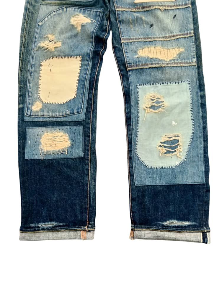 Evisu × Vintage Vintage Evis Selvedge Denim Custom Made Distressed Size US 31 - 3 Thumbnail