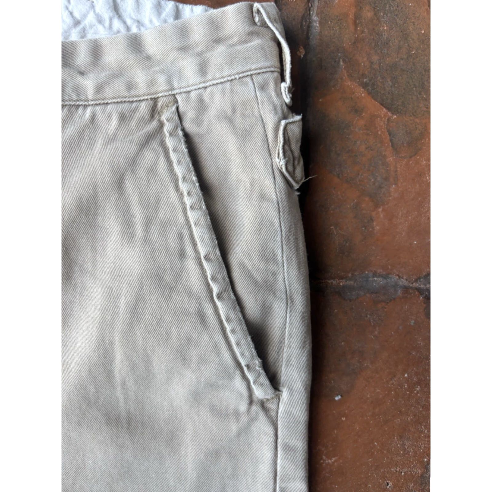Polo Ralph Lauren VINTAGE Polo Ralph Lauren Khakis Pants Men 35x30 Beige Canvas Flat Front Cargo Pockets Zipper Button 90s Y2K Preppy Workwear Relaxed Size US S / EU 44-46 / 1 - 6 Thumbnail
