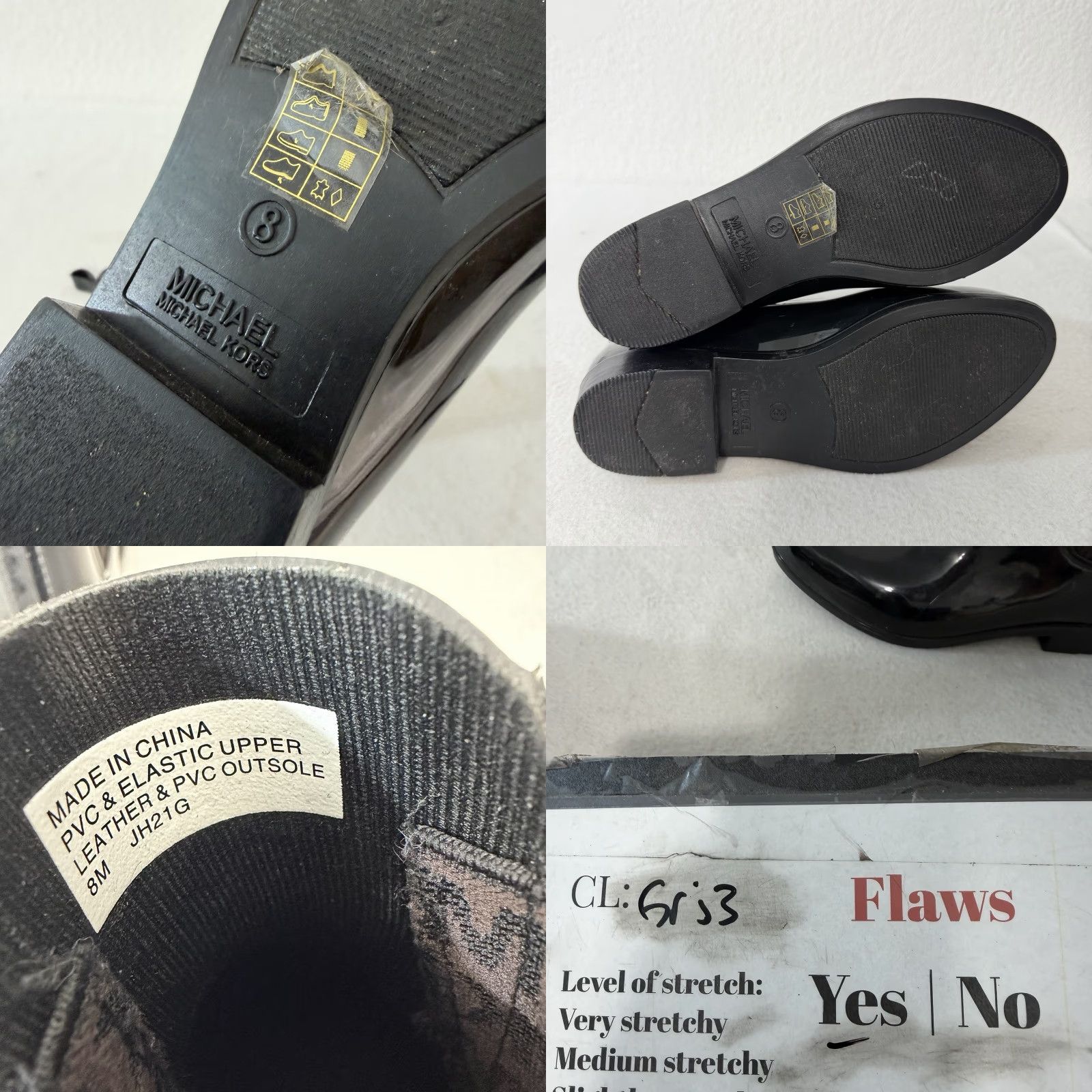 Michael Kors Michael Kors Women’s Black Rubber Rain Boots Size 8 Monogram Logo Chelsea Boots Size US 8 / IT 38 - 9 Thumbnail