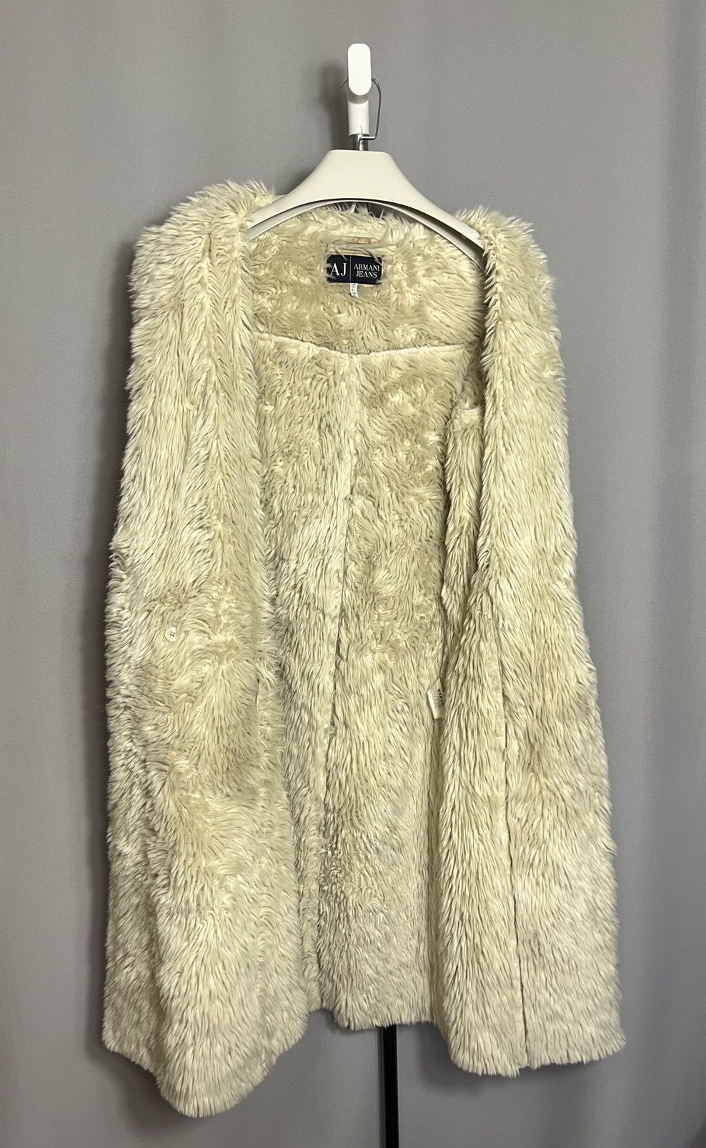 Armani Armani Jeans Y2K Faux Faux Fur Midi Jacket Long Coat Parka Size M / US 6-8 / IT 42-44 - 3 Thumbnail