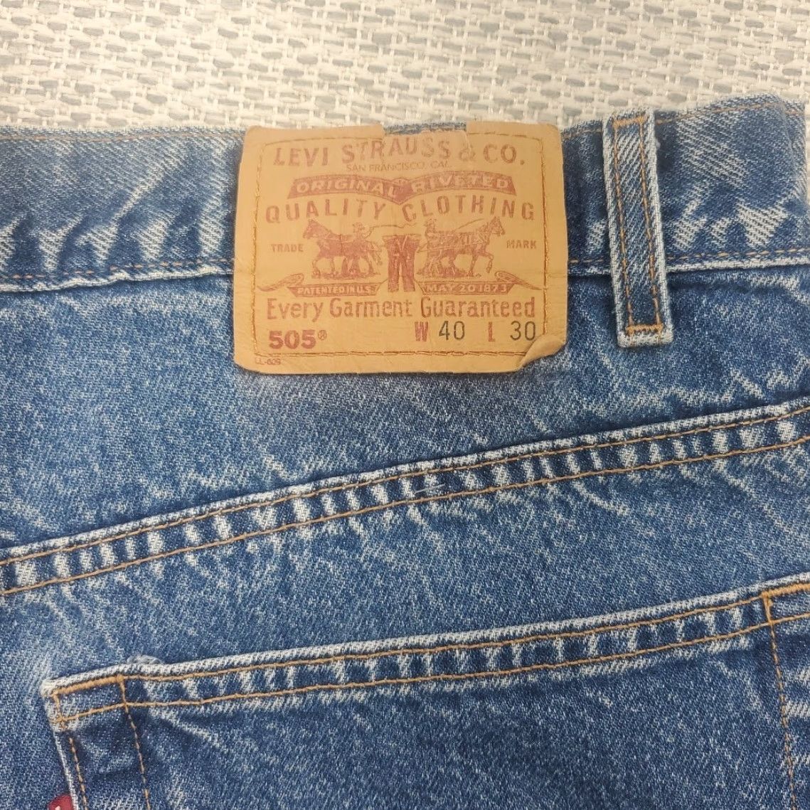 Levi's VTG Levi's 505 Jeans Mens 40x30 Blue Denim Straight Leg Regular Fit 5-Pocket Denim Jeans Regular Levi's 500 Series 90s Mens Jeans Size US 40 / EU 56 - 6 Thumbnail