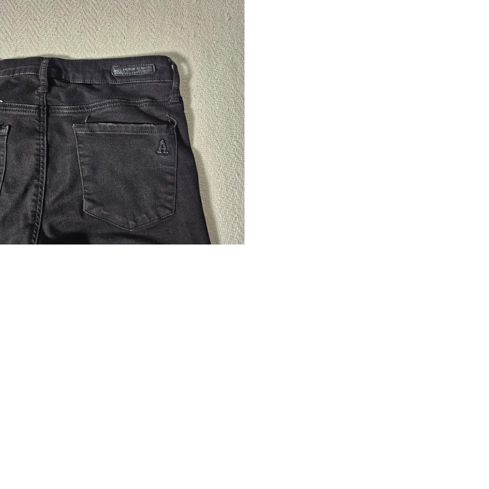 Vintage Articles Of Society Jeans Women's 26 Black Denim Low Rise Skinny Distressed Jeans Size 26" / US 2 / IT 38 - 9 Thumbnail