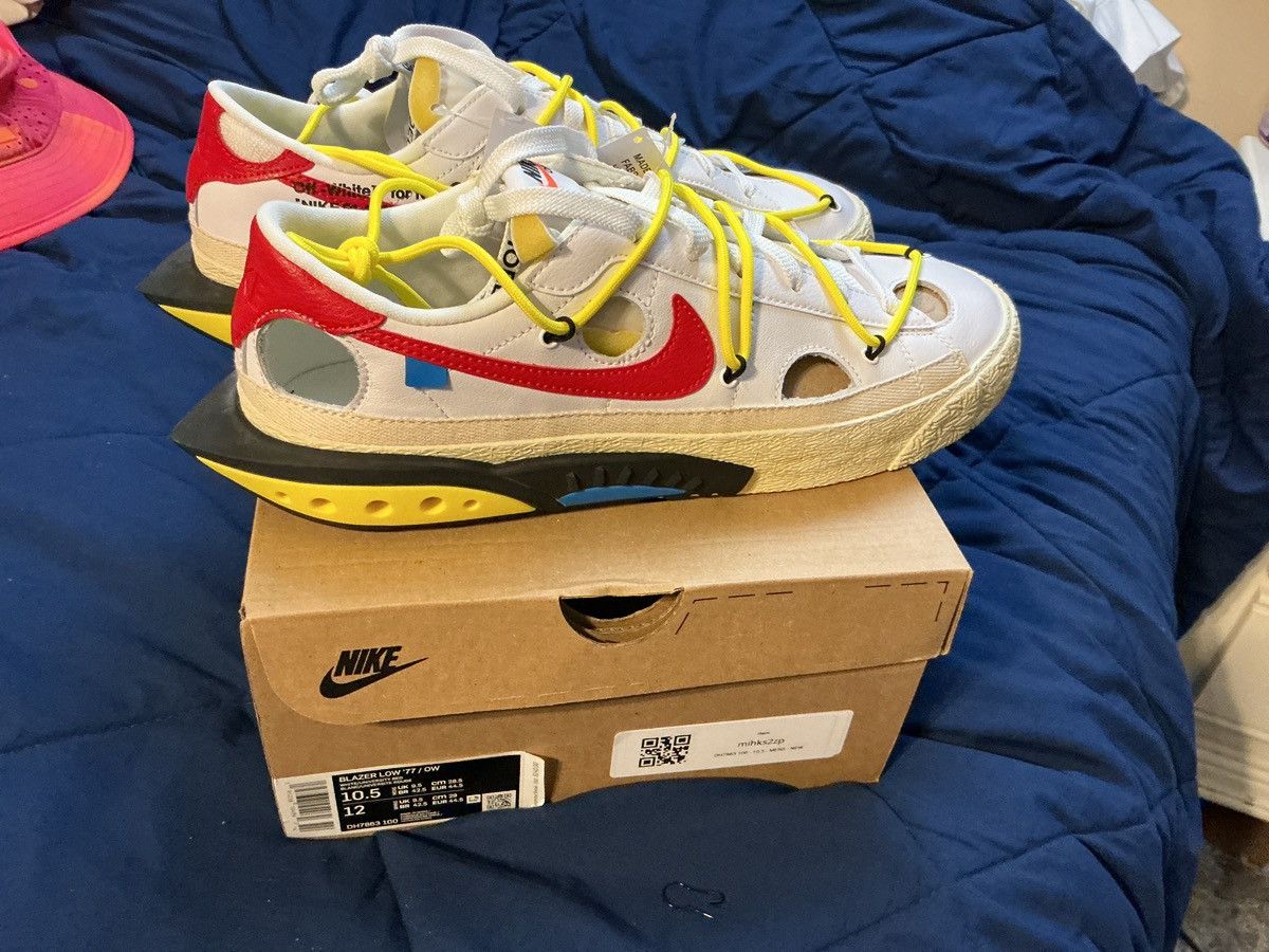 Nike Nike Off-White Blazer Low ‘77 University Red/White 10.5 M Size US 10.5 / EU 43-44 - 5 Thumbnail