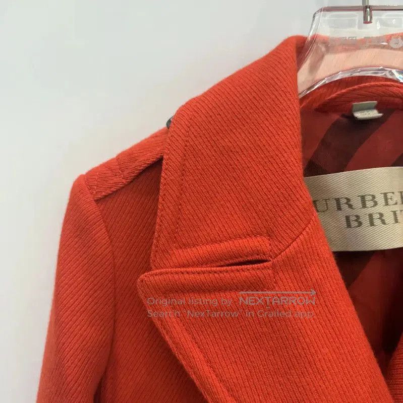 Burberry Burberry Red Wool Ladies Coat Size S. Size S / US 4 / IT 40 - 3 Thumbnail