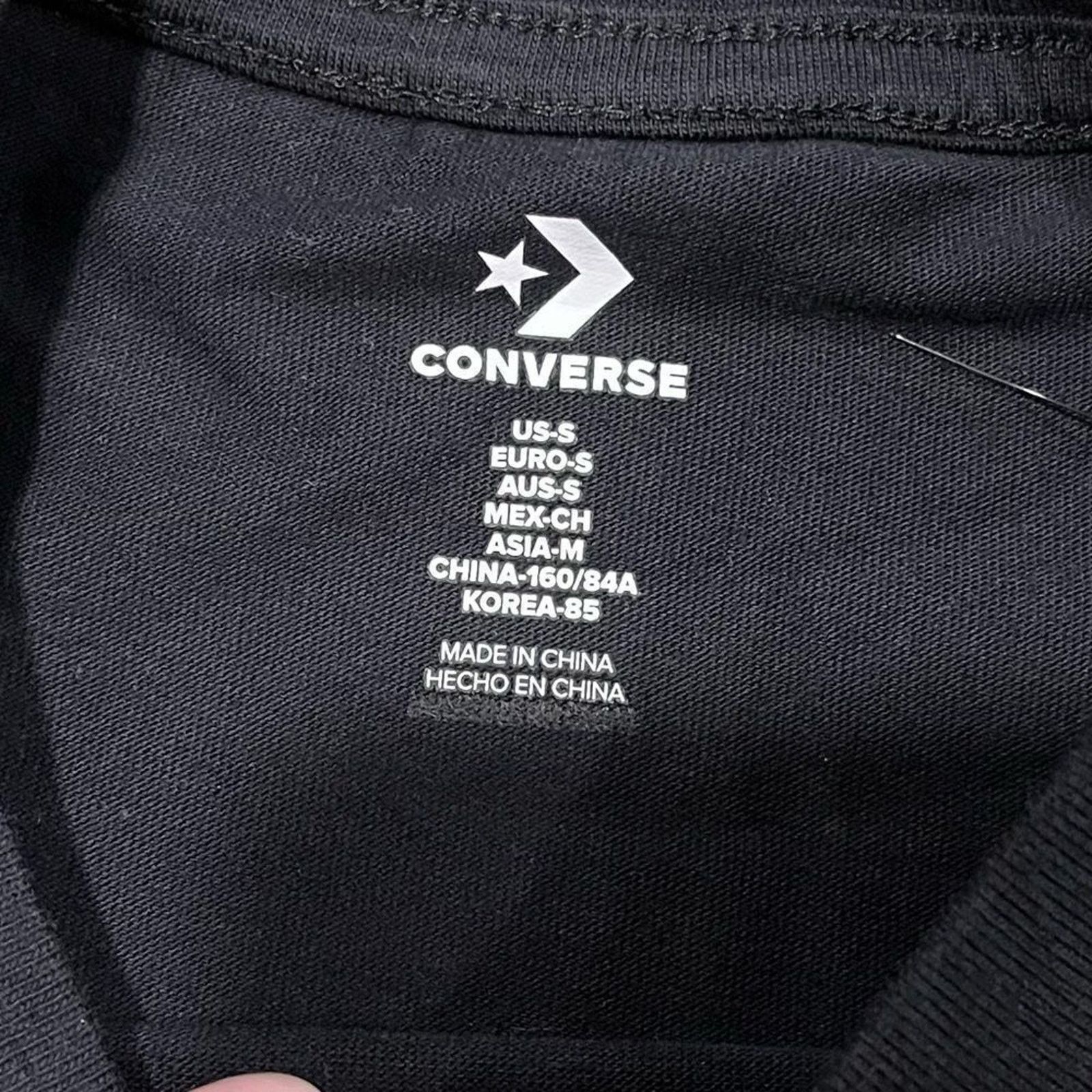 Converse NWOT Converse T-Shirt Crewneck Lightweight Black Size S Size S / US 4 / IT 40 - 3 Thumbnail