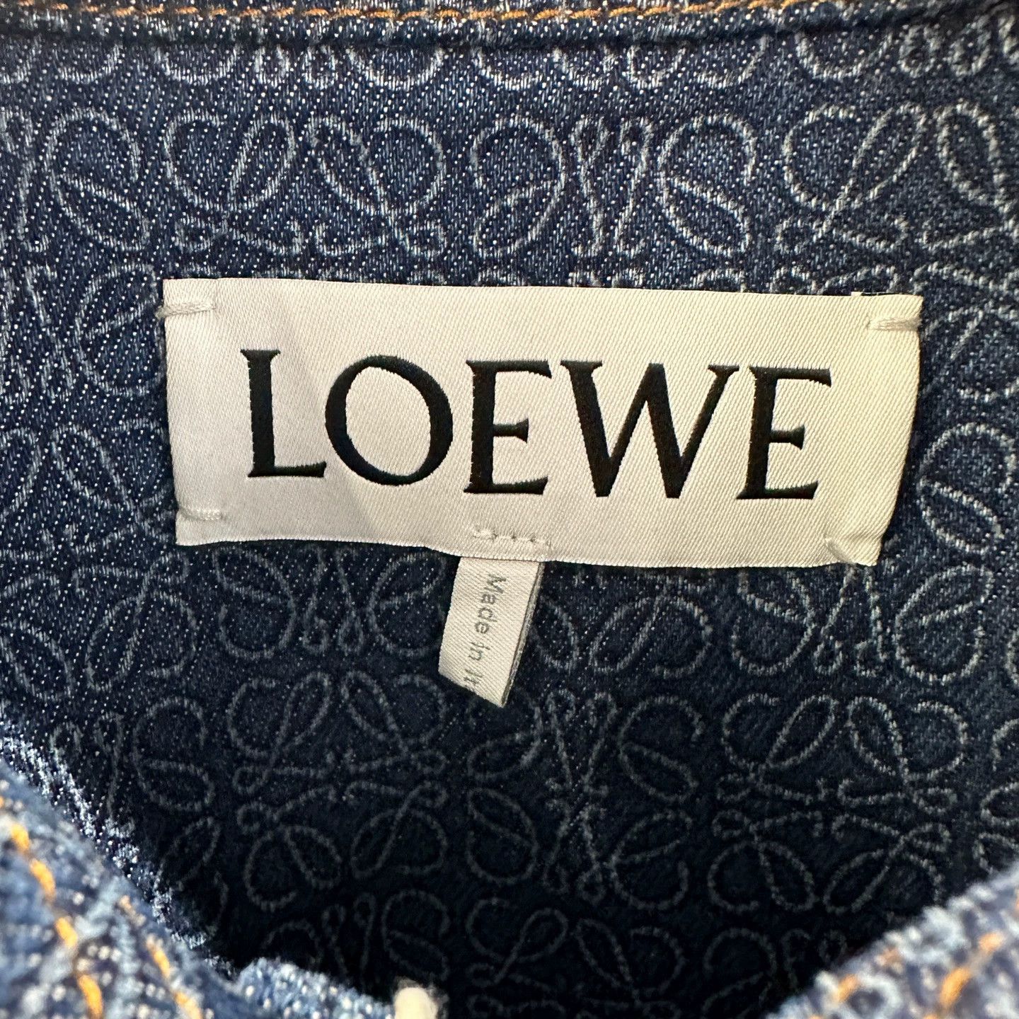 Loewe Loewe apr771 logo denim jacket leather pocket 36 Size XS / US 0-2 / IT 36-38 - 3 Thumbnail