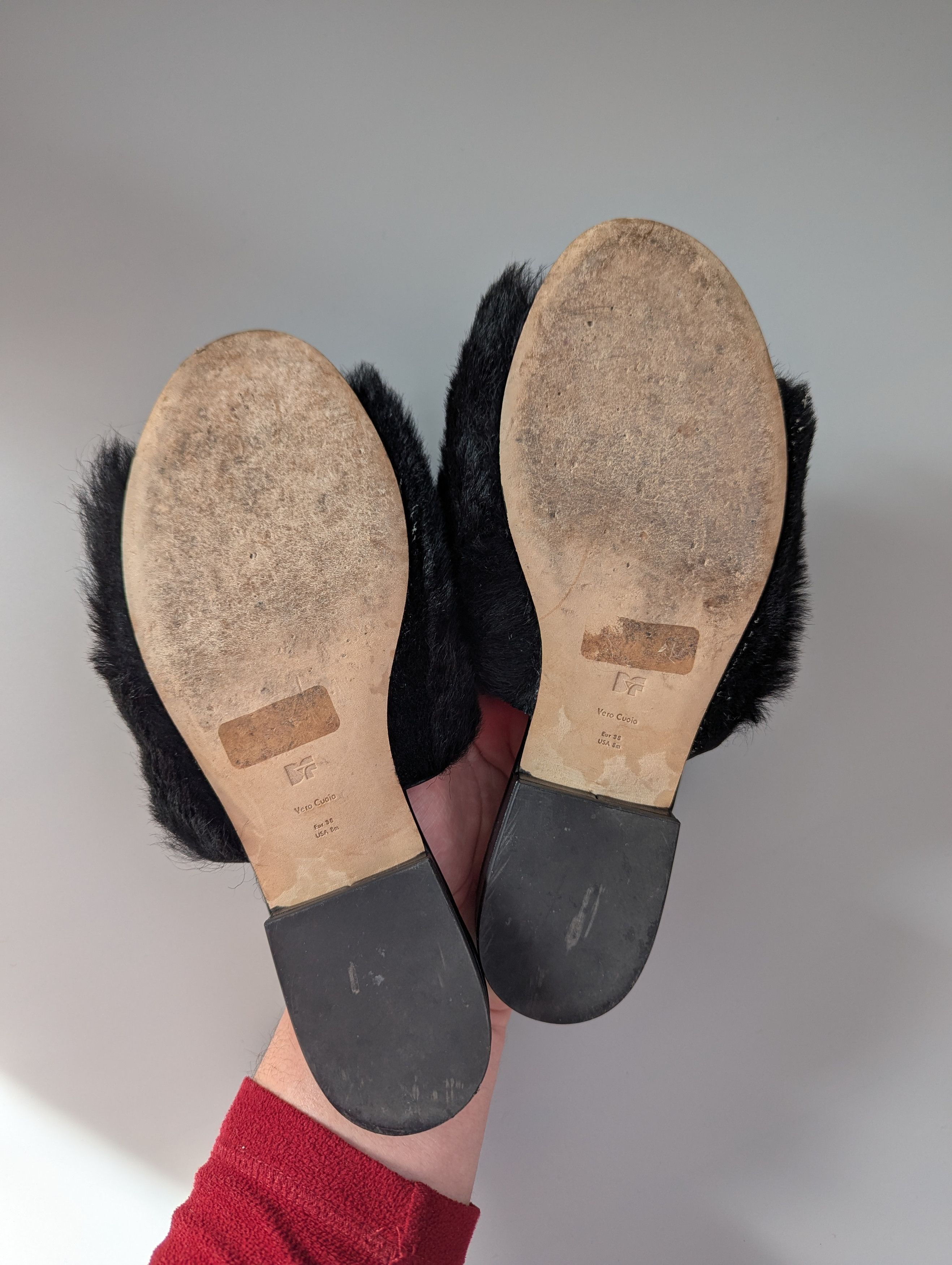 Diane von Furstenberg × Japanese Brand Diane Von Furstenberg Santi shearling slides - black Size US 8 / IT 38 - 3 Thumbnail