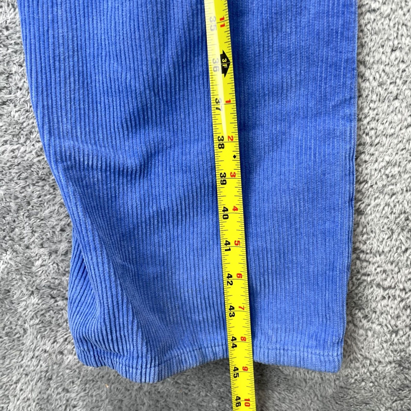 Zara VINTAGE Zara Corduroy Pants Womens 0 Blue Cotton Bootcut Leg High Waisted Flared Retro Size 25" / US 0 / IT 36 - 6 Thumbnail