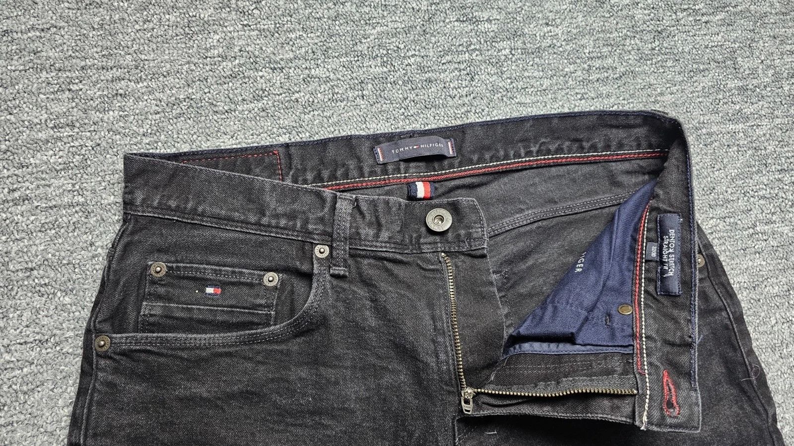 Tommy Hilfiger Tommy Hilfiger Denton Stretch Straight Jeans W32 Faded Black Size US 32 / EU 48 - 3 Thumbnail