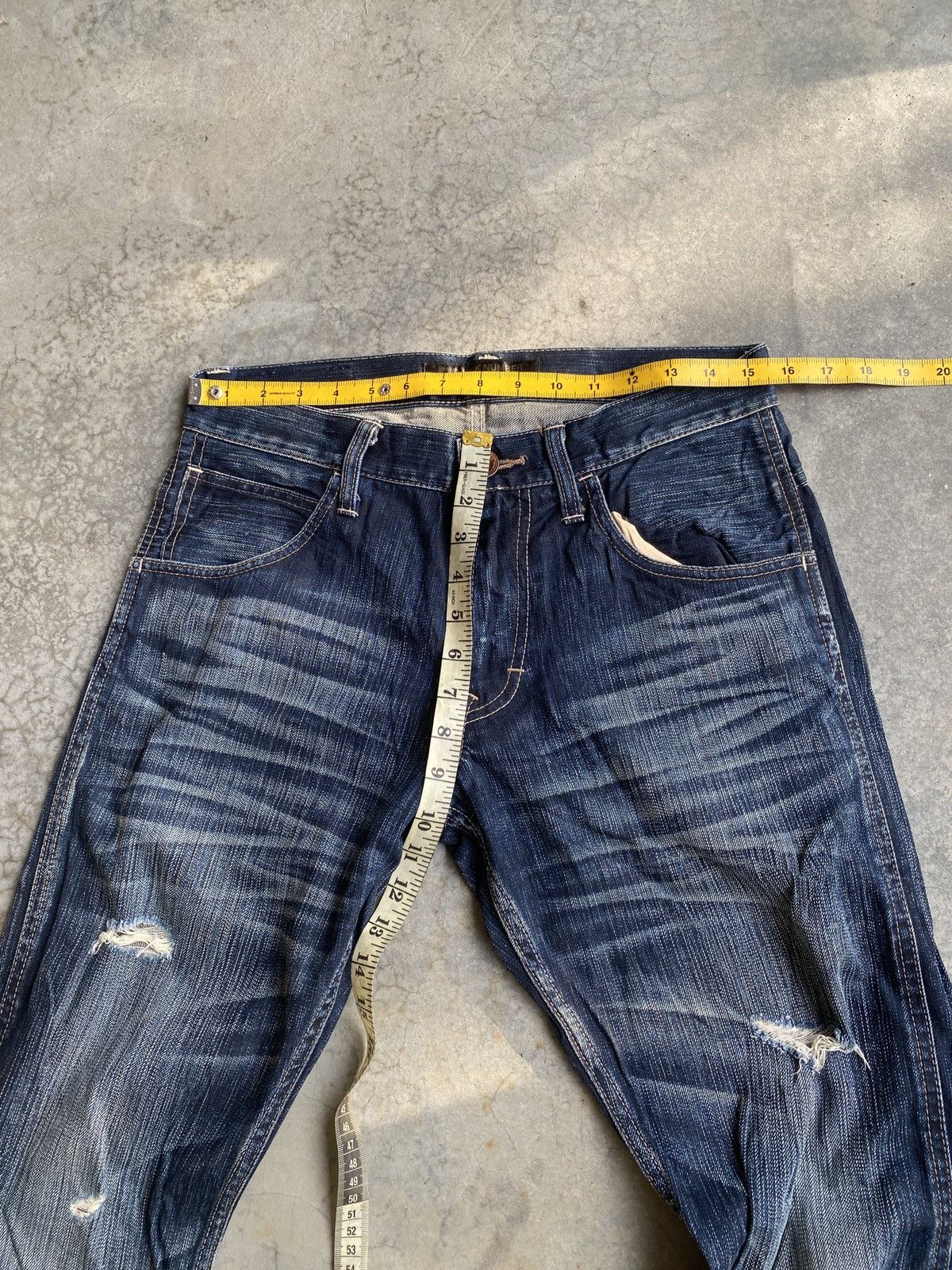 If Six Was Nine × Vintage Vintage back number straight cut denim Size US 31 - 9 Thumbnail