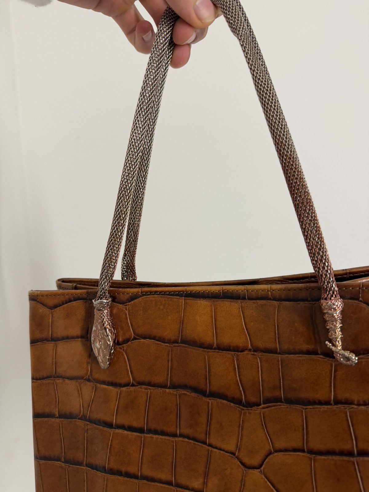 John Galliano Vintage John Galliano Crocodile Leather Snake Straps Handbag Size ONE SIZE - 6 Thumbnail