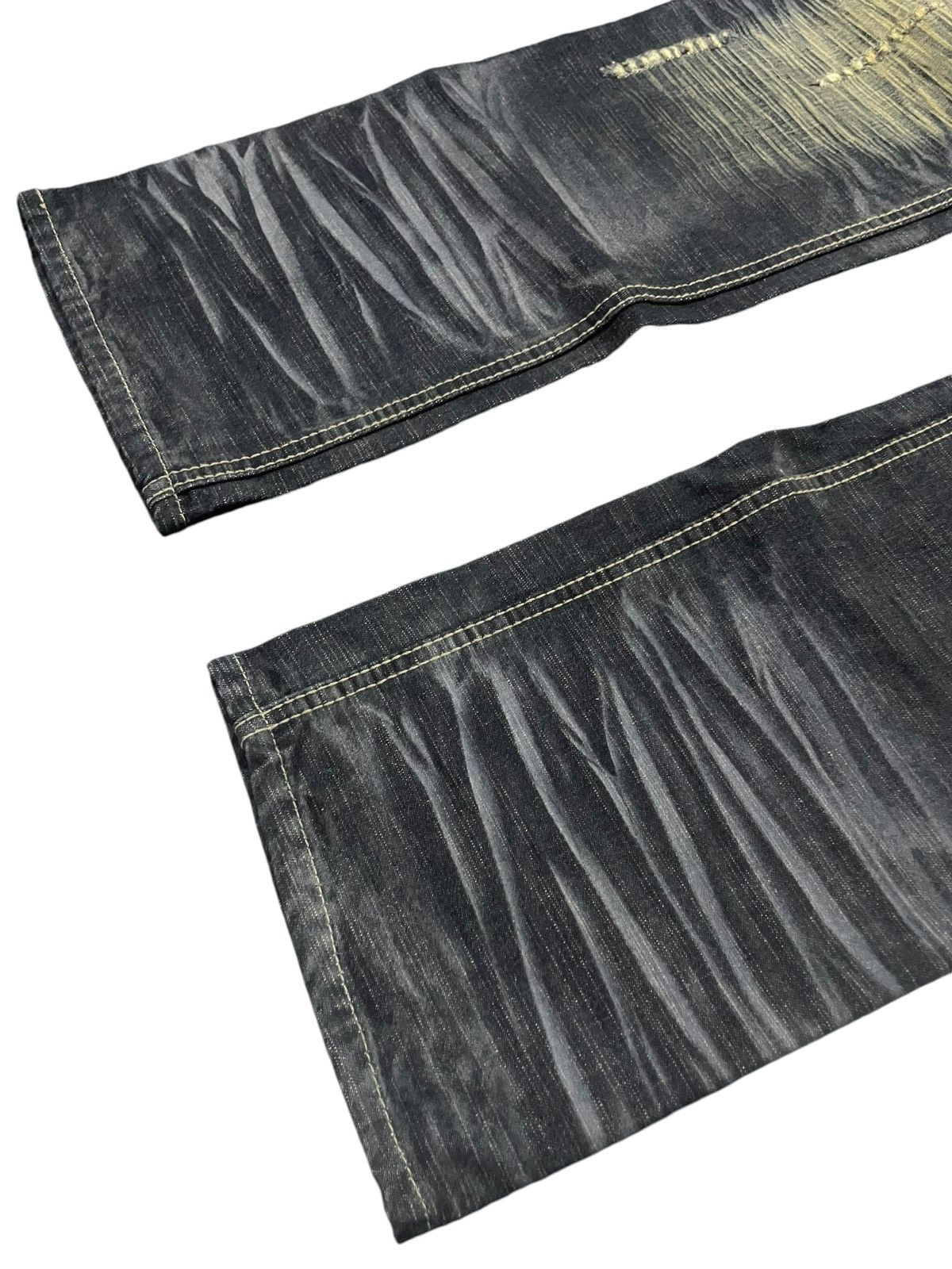 Japanese Brand Jeans De Art Mud Wash Whiskers Loose Jeans Size US 29 - 5 Thumbnail