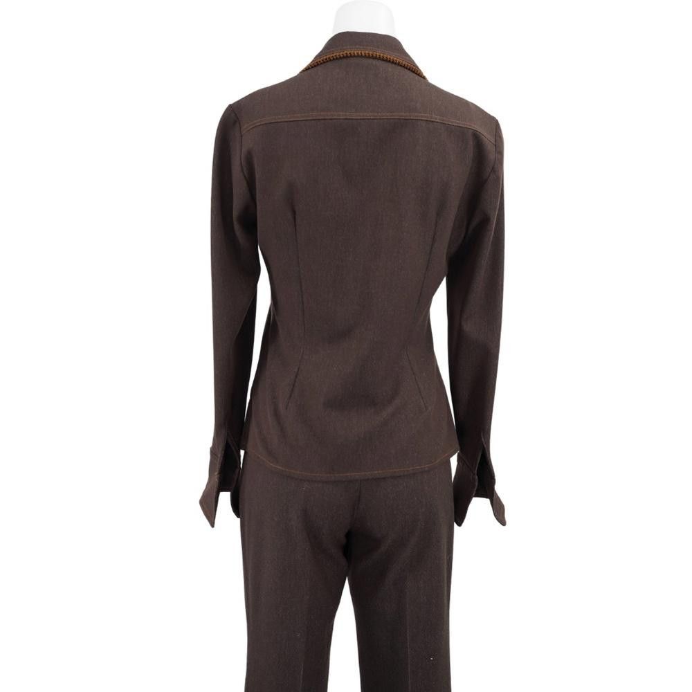 Designer Vintage Vertigo Paris Denim Pantsuit Set Size S Size 28" / US 6 / IT 42 - 5 Thumbnail