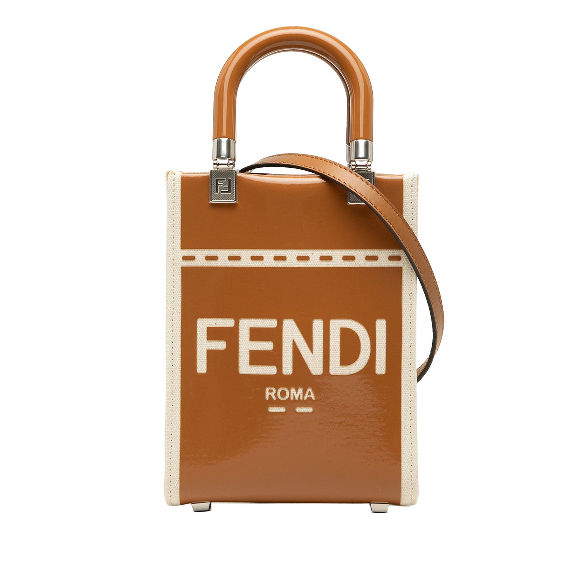 Fendi Patent and Canvas Sunshine Shopper Tote Size ONE SIZE - 1 Thumbnail