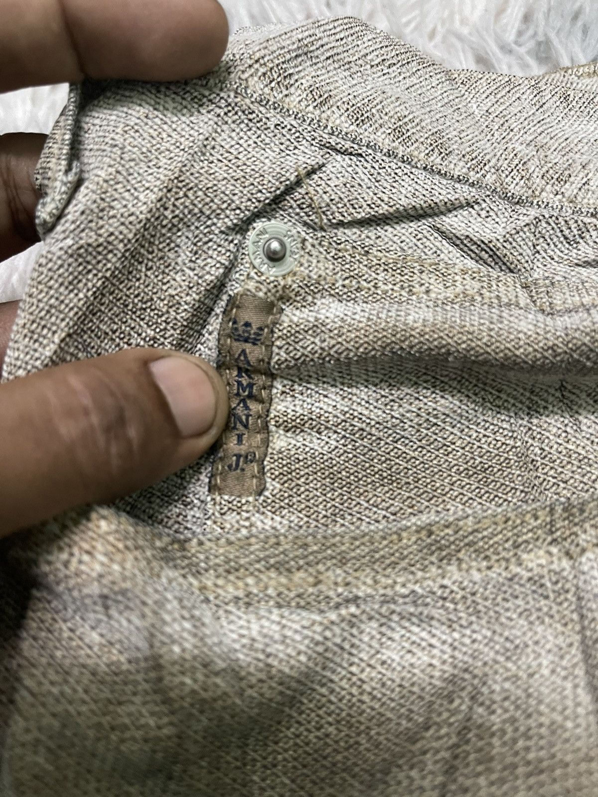 Emporio Armani 90s EMPORIO ARMANI MUD WASH DENIM JEANS RARE DESIGN Size US 34 / EU 50 - 6 Thumbnail