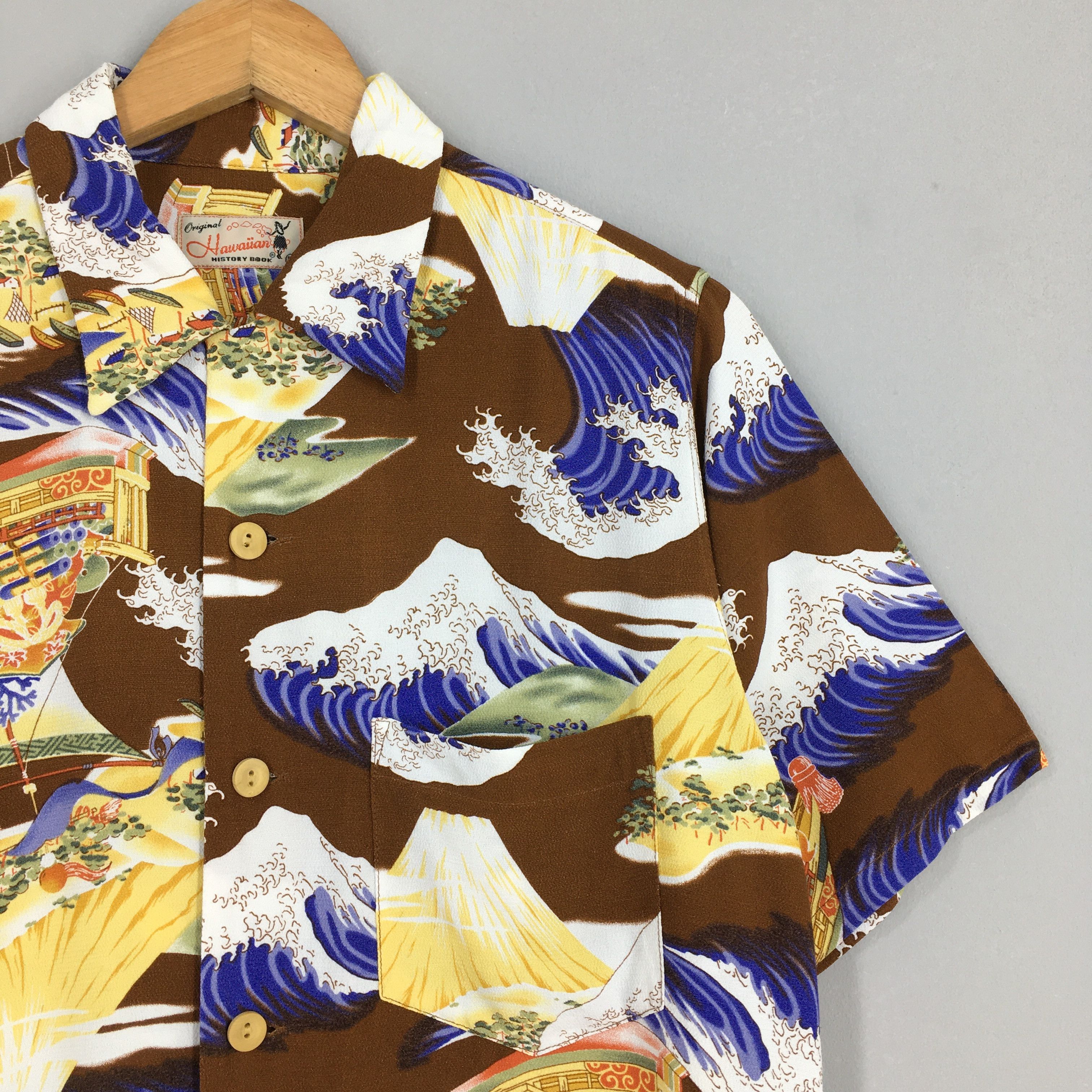 Other Vintage Hawaiian Japanese Fuji Mountain Rayon Shirt Medium Size US M / EU 48-50 / 2 - 2 Thumbnail