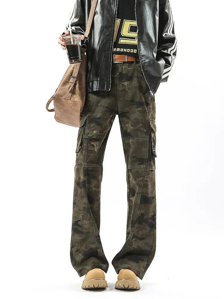 Japanese Brand Retro loose camouflage straight leg jeans Size US 32 / EU 48 - 4 Thumbnail