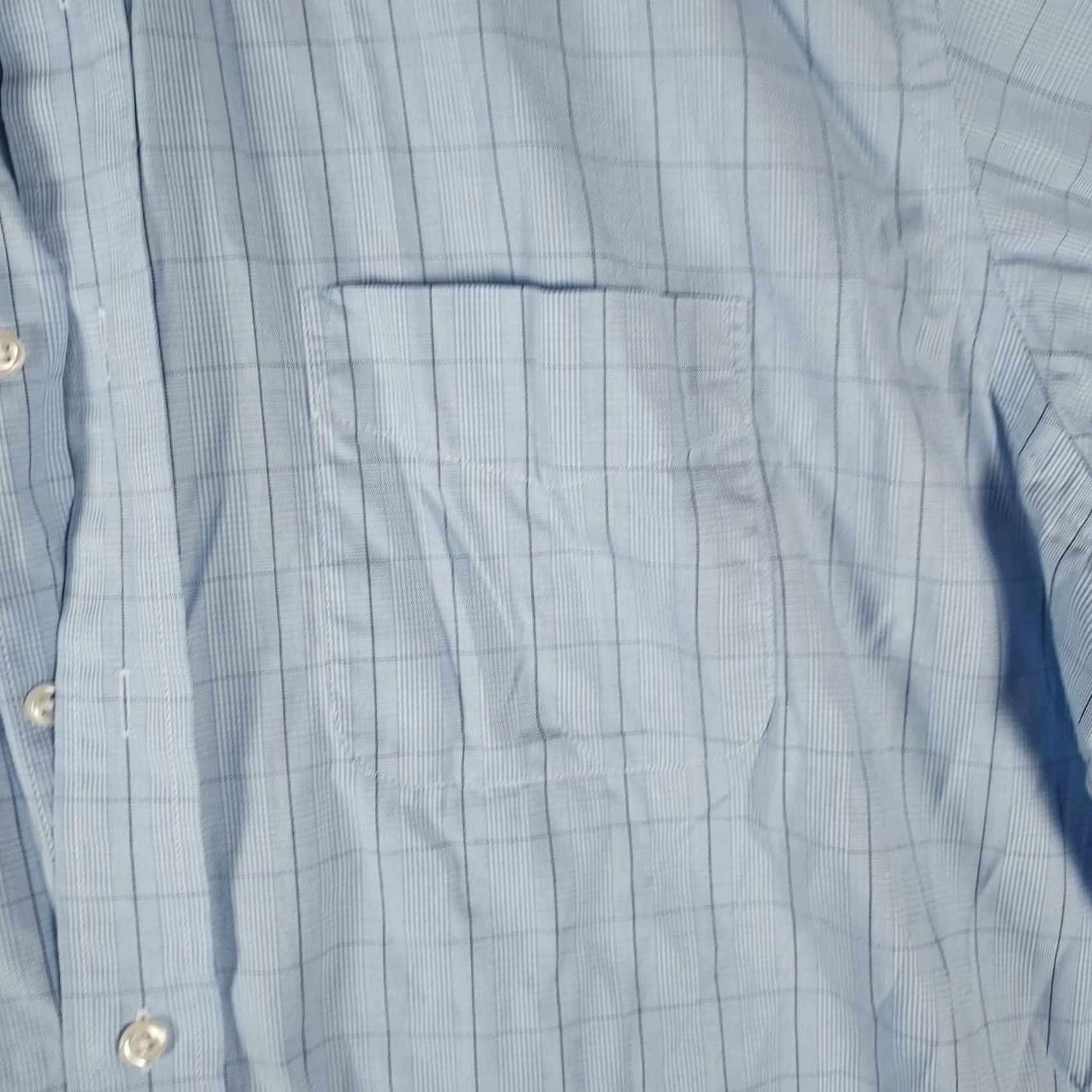 Club Room Club Room Men's Blue Check Pinpoint Cotton Shirt Regular Fit Collared Button Long Sleeve Business Adult 16.5 32/33 Size US XL / EU 56 / 4 - 3 Thumbnail