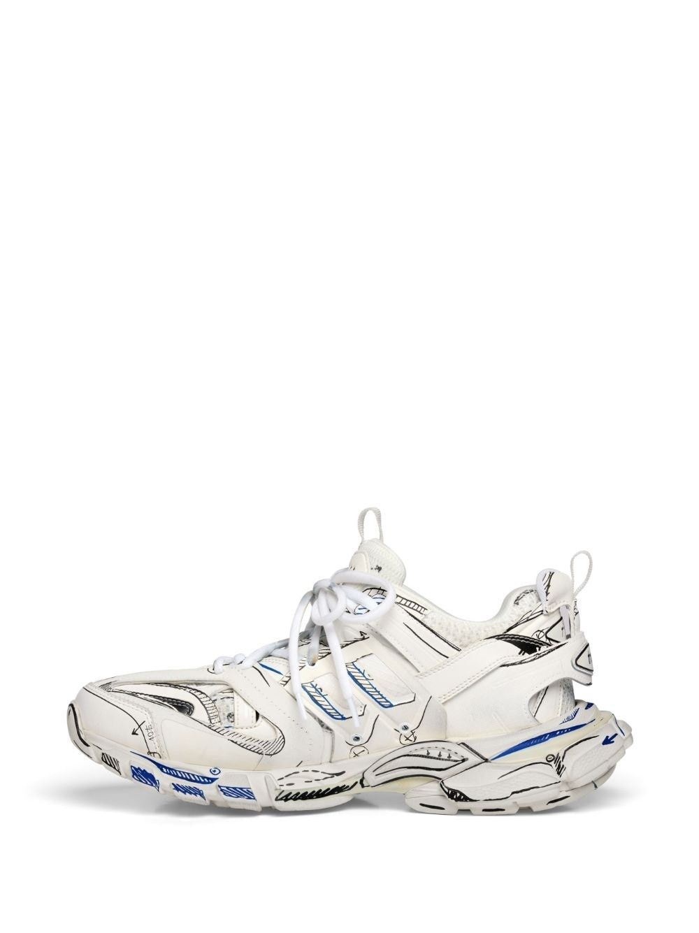 Balenciaga o1w1db10625 Track Sketch Sneakers in Multicolor Size US 13 / EU 46 - 5 Thumbnail