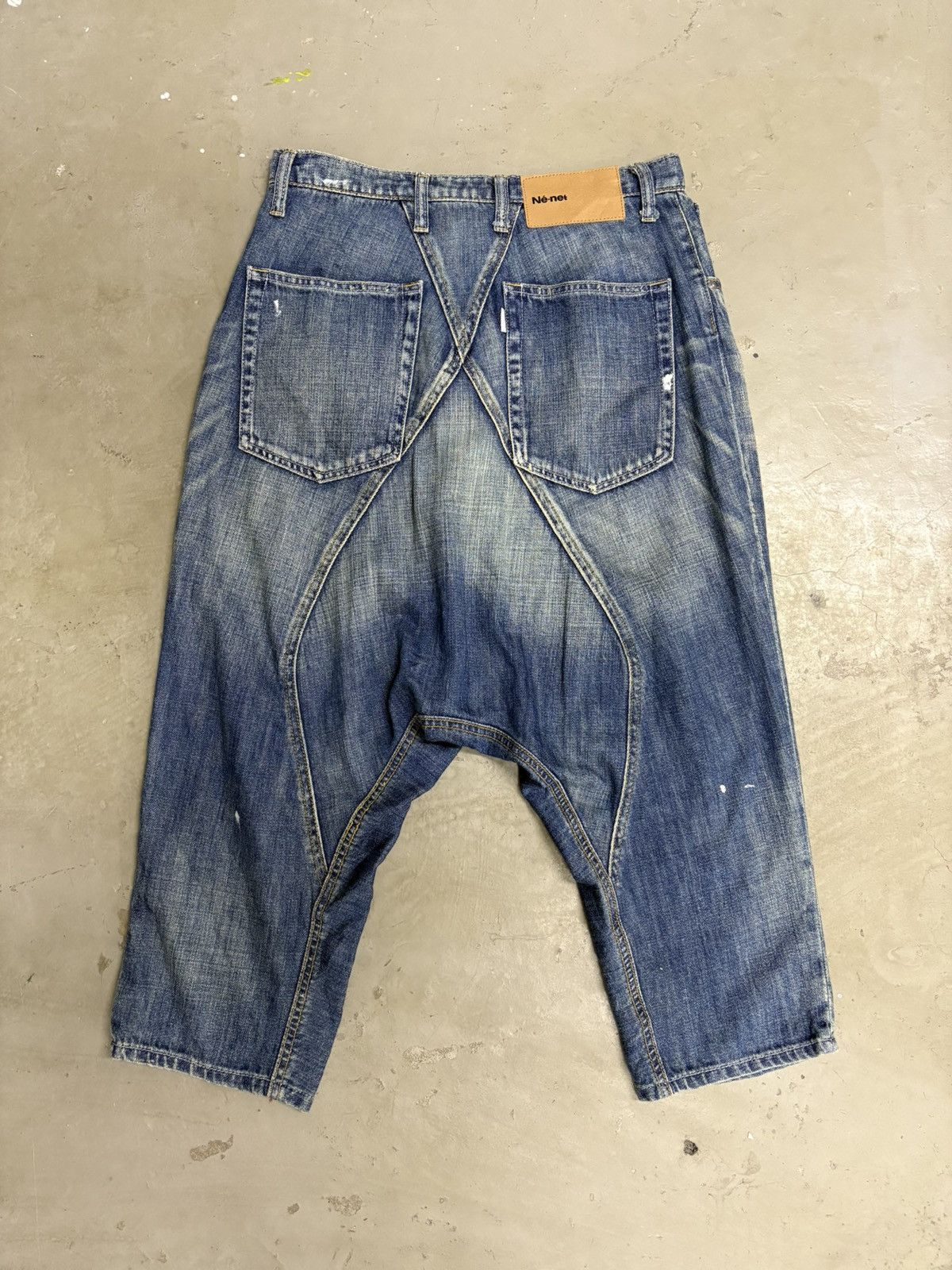 Issey Miyake × Ne-Net Ne-Net Issey Miyake Paint Splatter Patchwork Capri Pants Size US 30 / EU 46 - 9 Thumbnail
