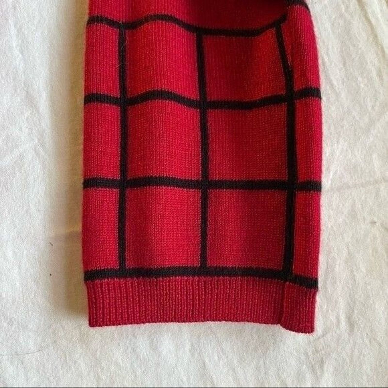Other Lety & Me Women's Sweater Simple Basic Red Black Size XL Size XL / US 12-14 / IT 48-50 - 5 Thumbnail