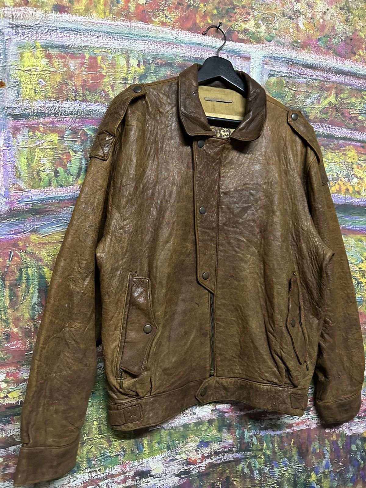 Vintage Vintage Leather Jacket Size US L / EU 52-54 / 3 - 4 Thumbnail