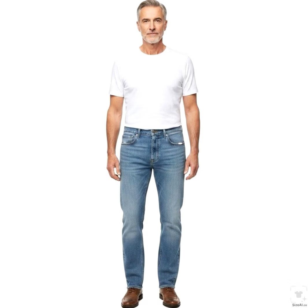 Levi's Levi's 502 Jeans Mens 36x30 Blue Light Wash Tapered Stretch Denim Zip Fly Casual (Regular) Mens Size US 36 / EU 52 - 4 Thumbnail