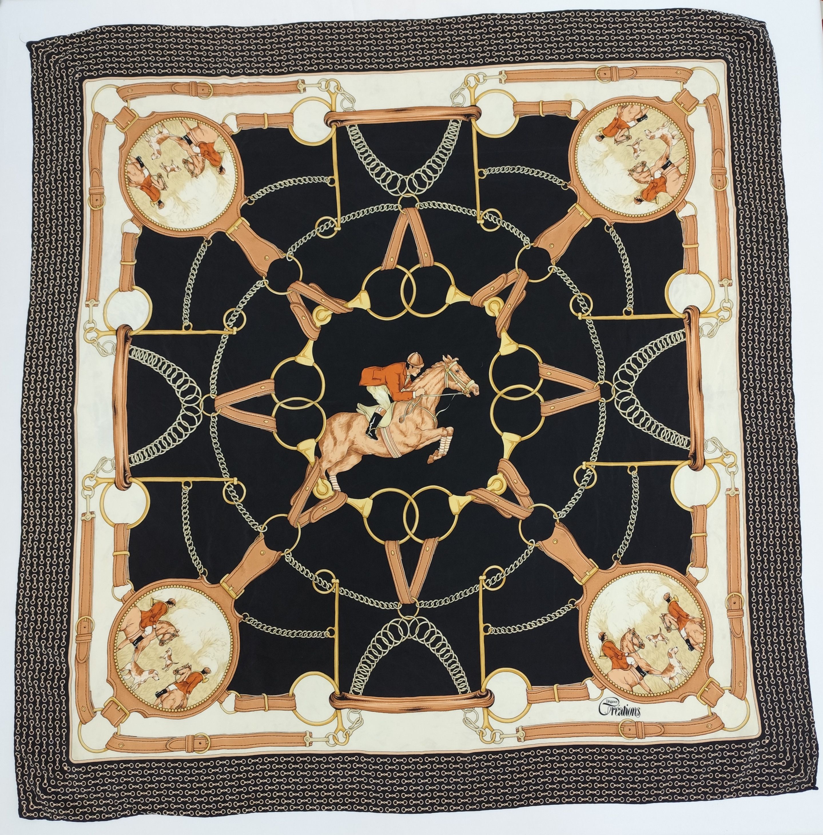 Other Vintage Paris Creations 100% Silk Equestrian Scarf Size ONE SIZE - 1 Thumbnail