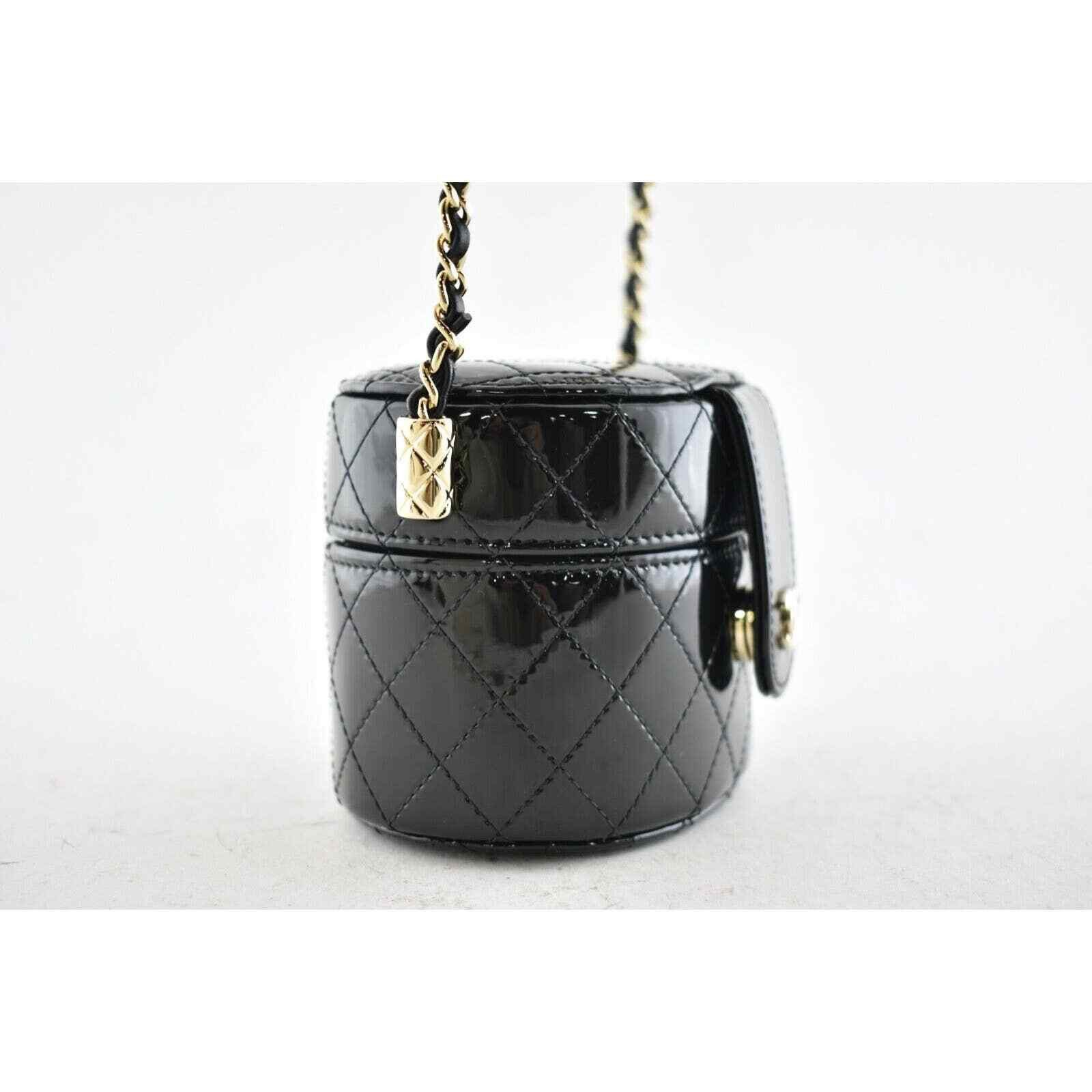 Chanel Chanel Mini Black Patent Vanity Quilted Crossbody Bag Size ONE SIZE - 3 Thumbnail