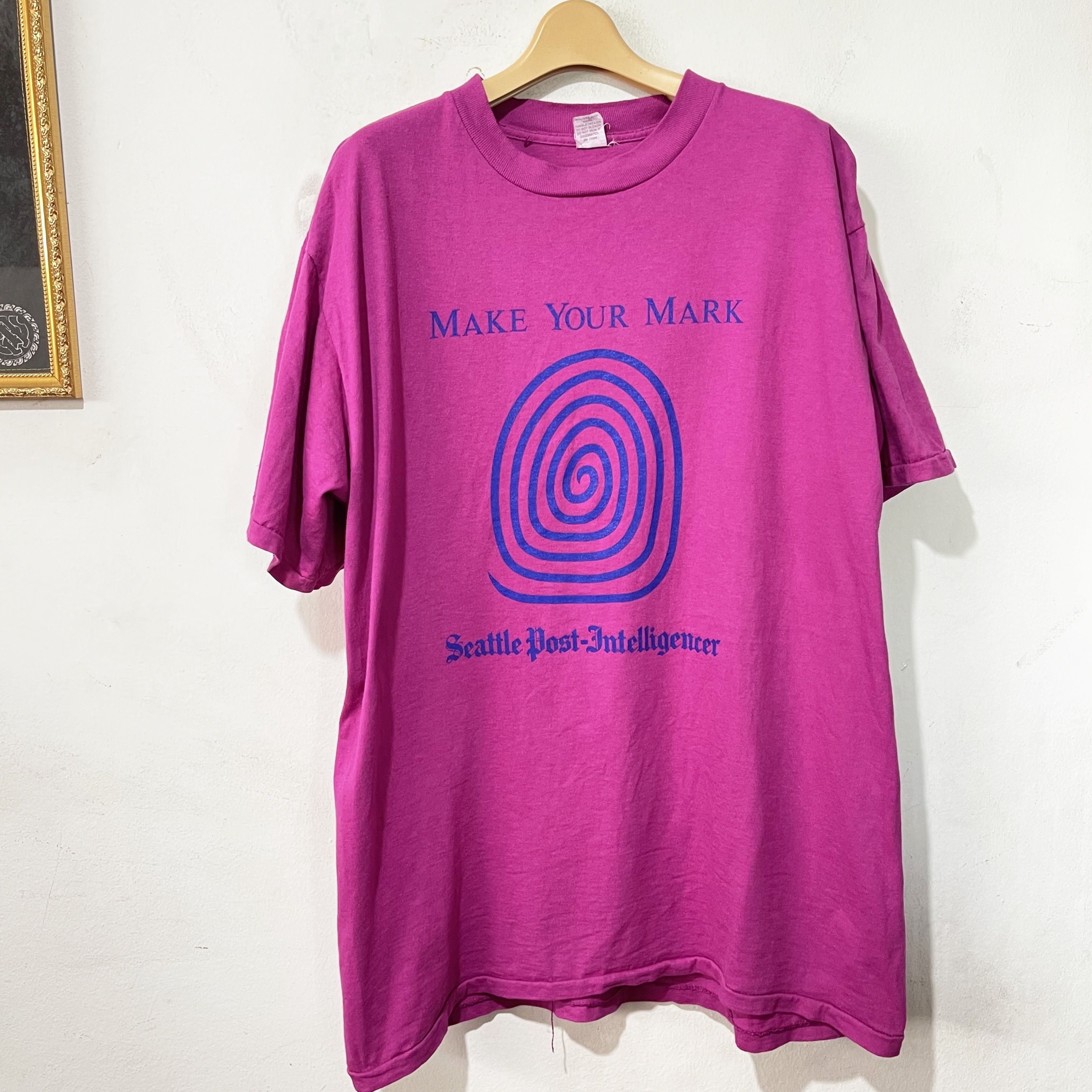 Vintage Vintage 90s Seattle Make Your Mark T-Shirt Size US XXL / EU 58 / 5 - 1 Thumbnail